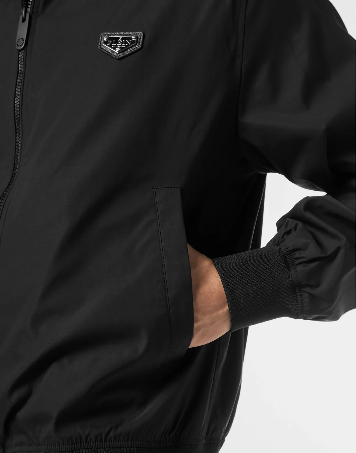 Nylon Bomber Jacket, цвет: Черный