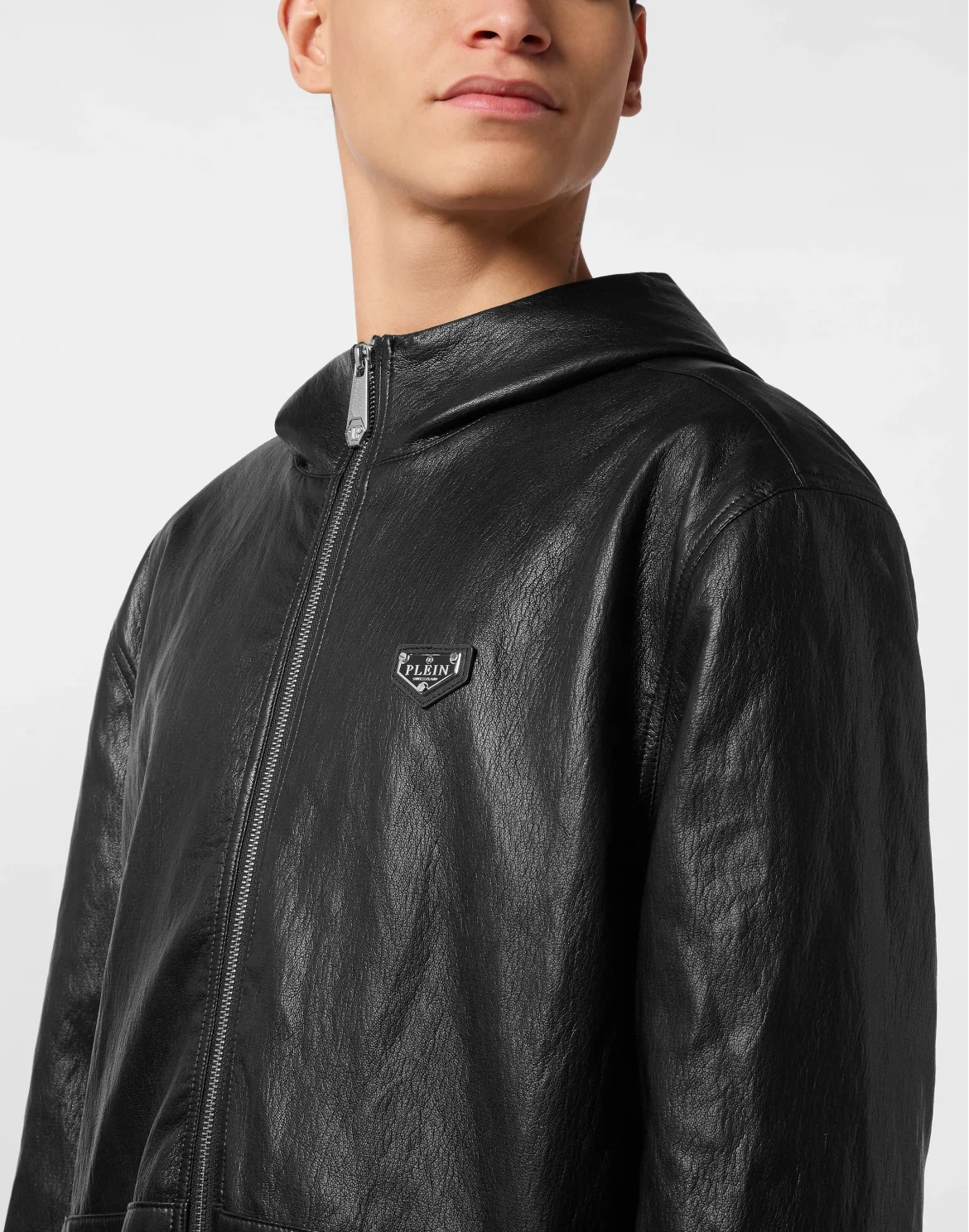 Eco Leather Windbreaker, цвет: Черный