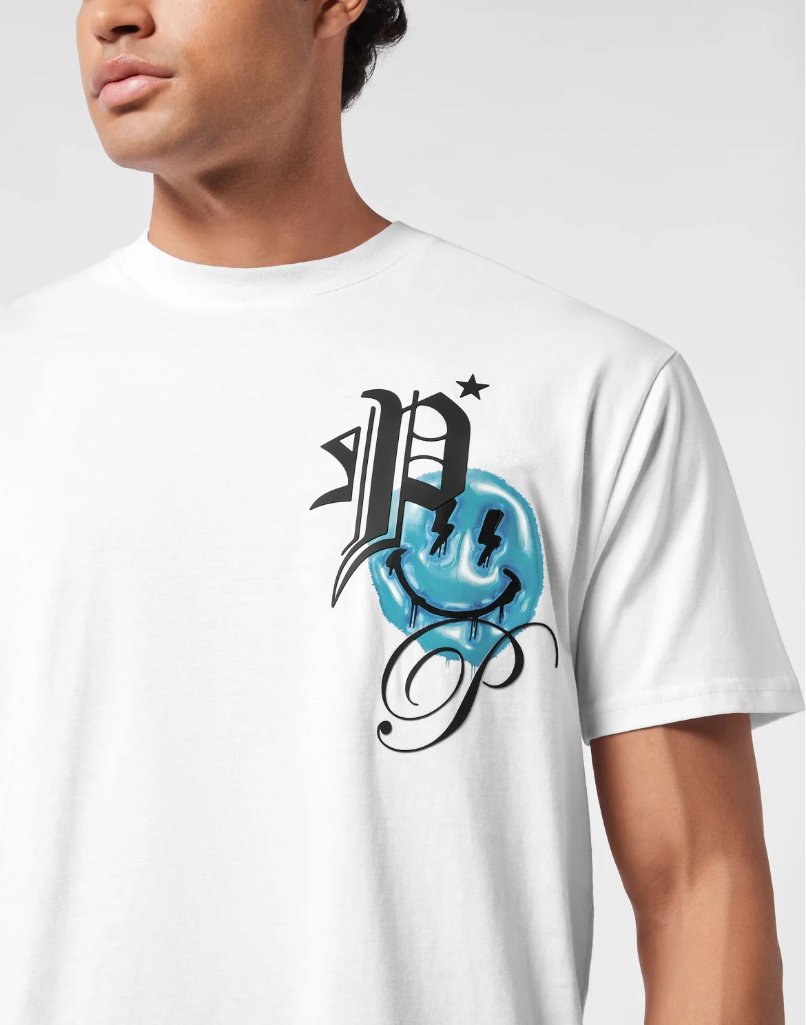 Round Neck T-Shirt Smile Balloon, цвет: Белый