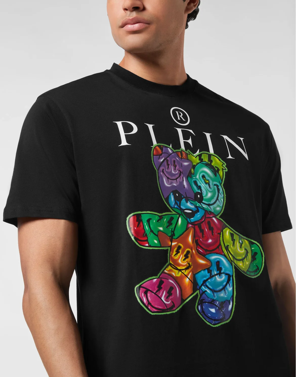 Round Neck T-Shirt Balloon Teddy, цвет: Черный