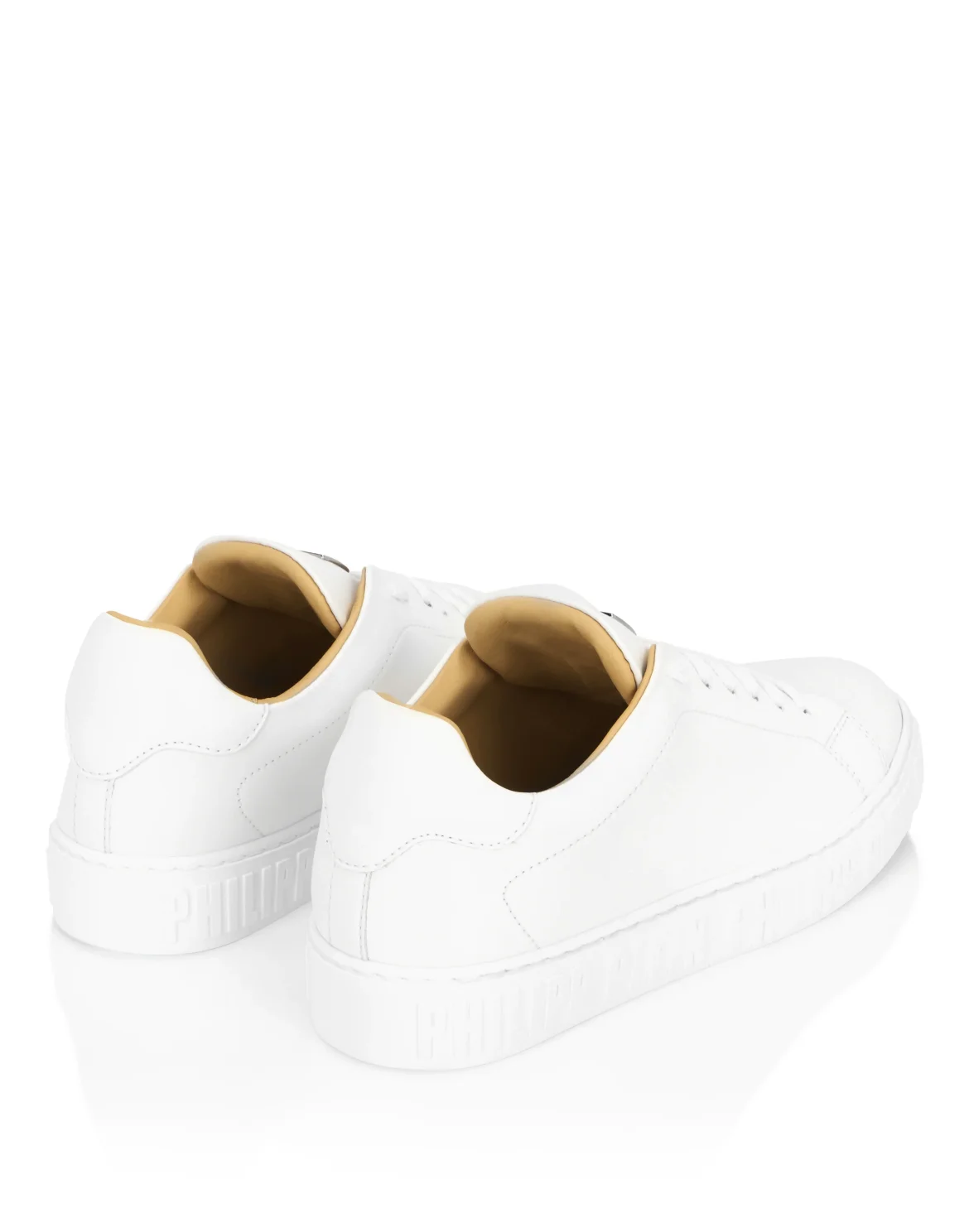 Nappa Leather Low Top Sneakers, цвет: Белый