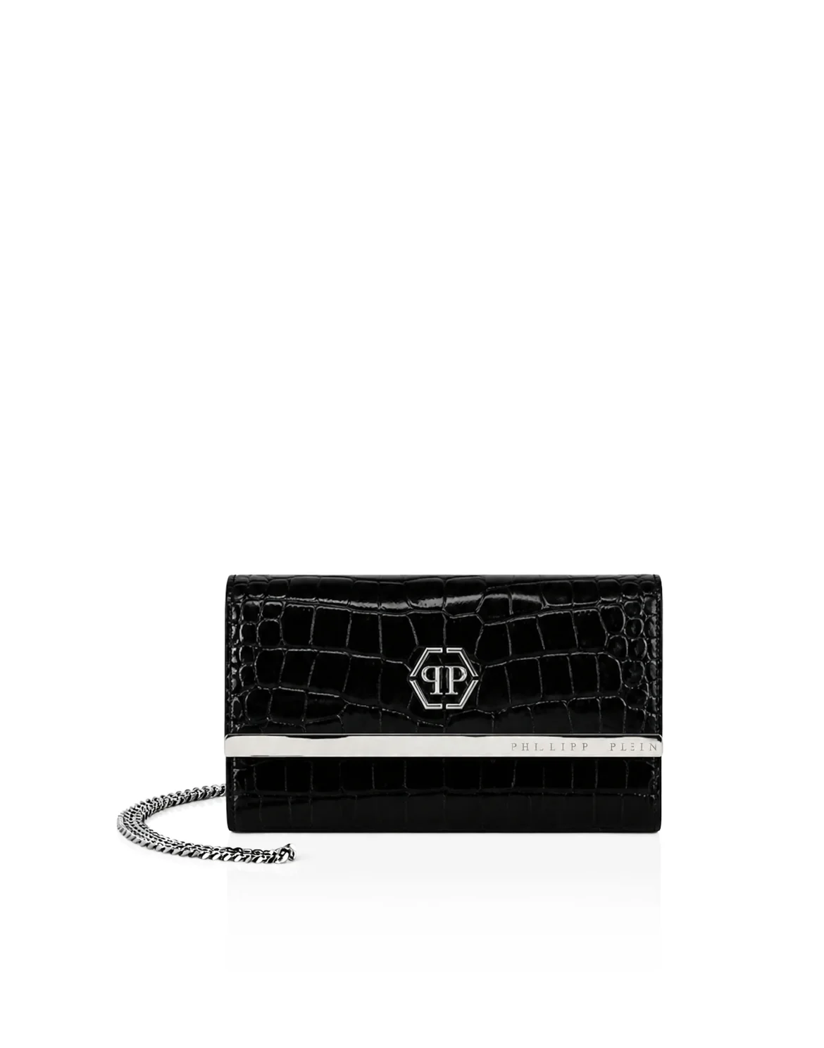 Leather Clutch Bag Cocco Print, цвет: Черный