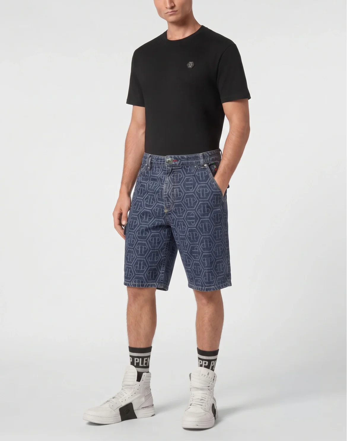 Denim Formentera Shorts Monogram Basic, цвет: Синий