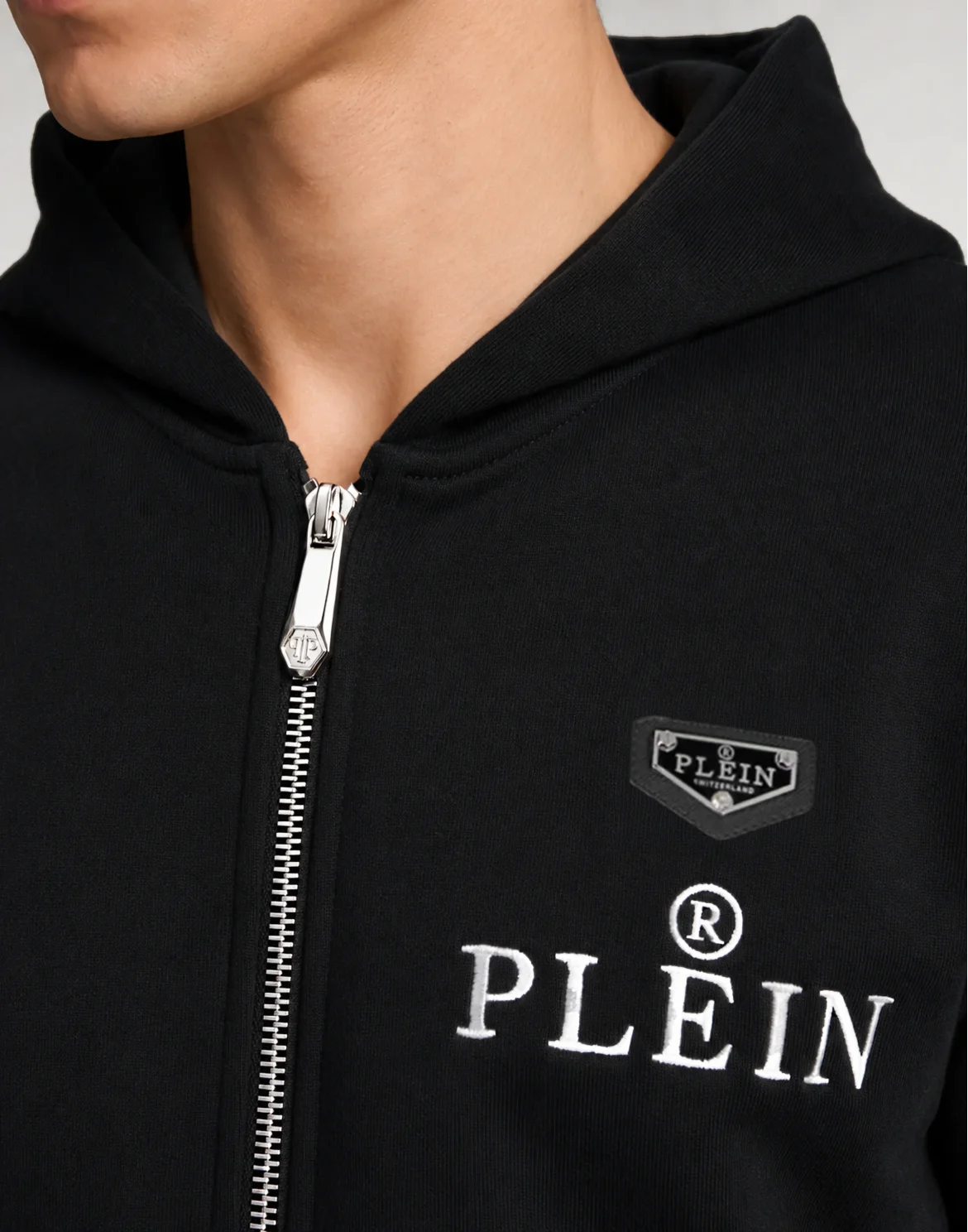 Hoodie Zip Plein R, цвет: Черный