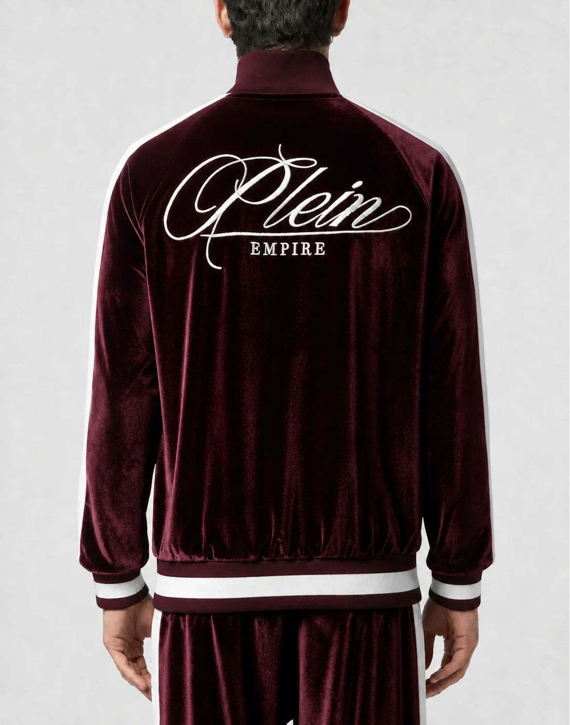 Velvet Jogging Jacket Plein Empire, цвет: Красный