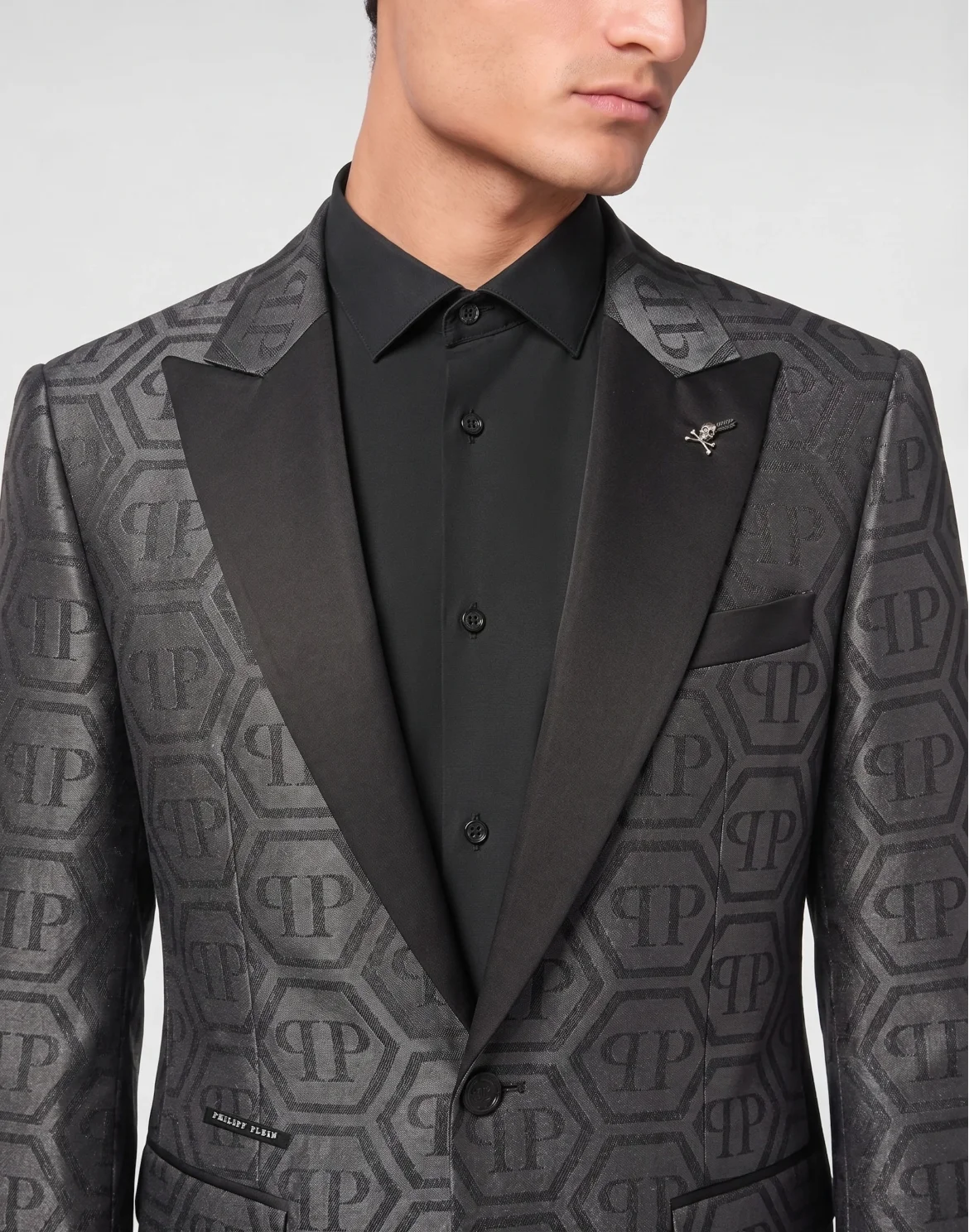 Jacquard Blazer Regular Fit Monogram, цвет: Черный