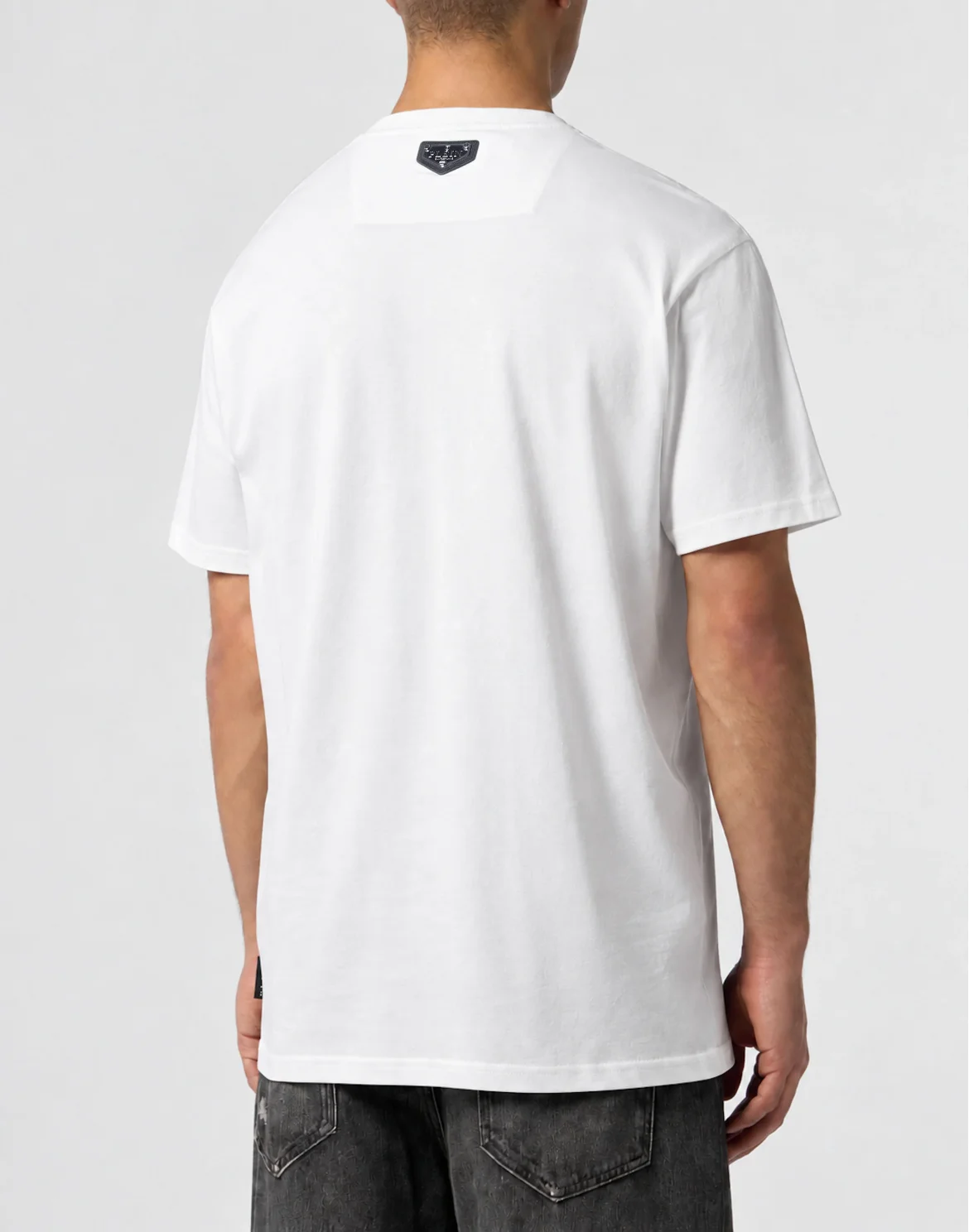 Cotton T-Shirt Teddy Plein Logo, цвет: Белый