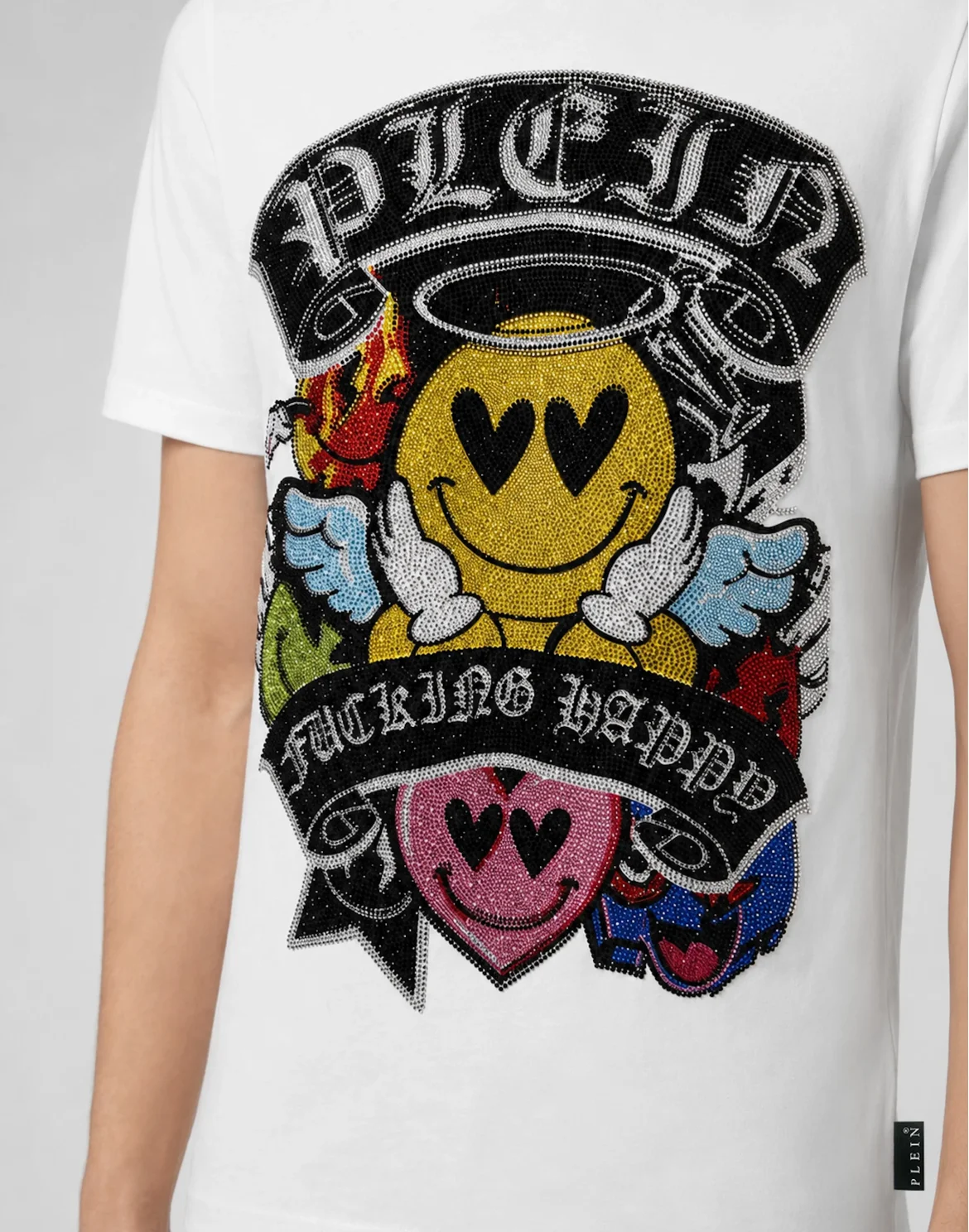 Jersey T-Shirt Plein Smile, цвет: Белый