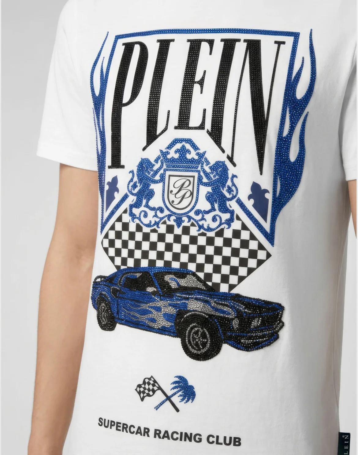 Jersey T-Shirt Plein Car Racing, цвет: Белый