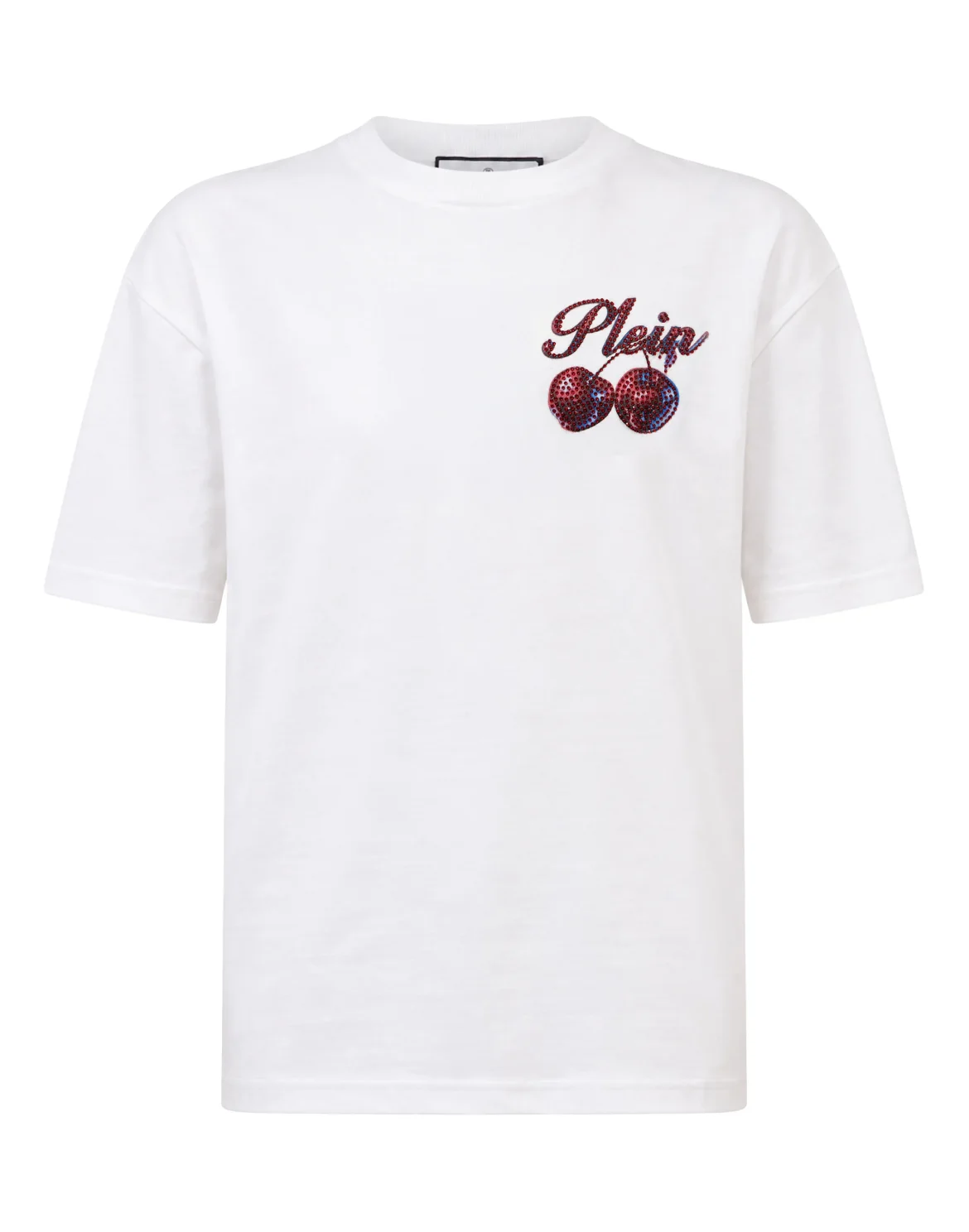 Small Cherries Strass Man Fit Roundneck T-Shirt SS, цвет: Белый