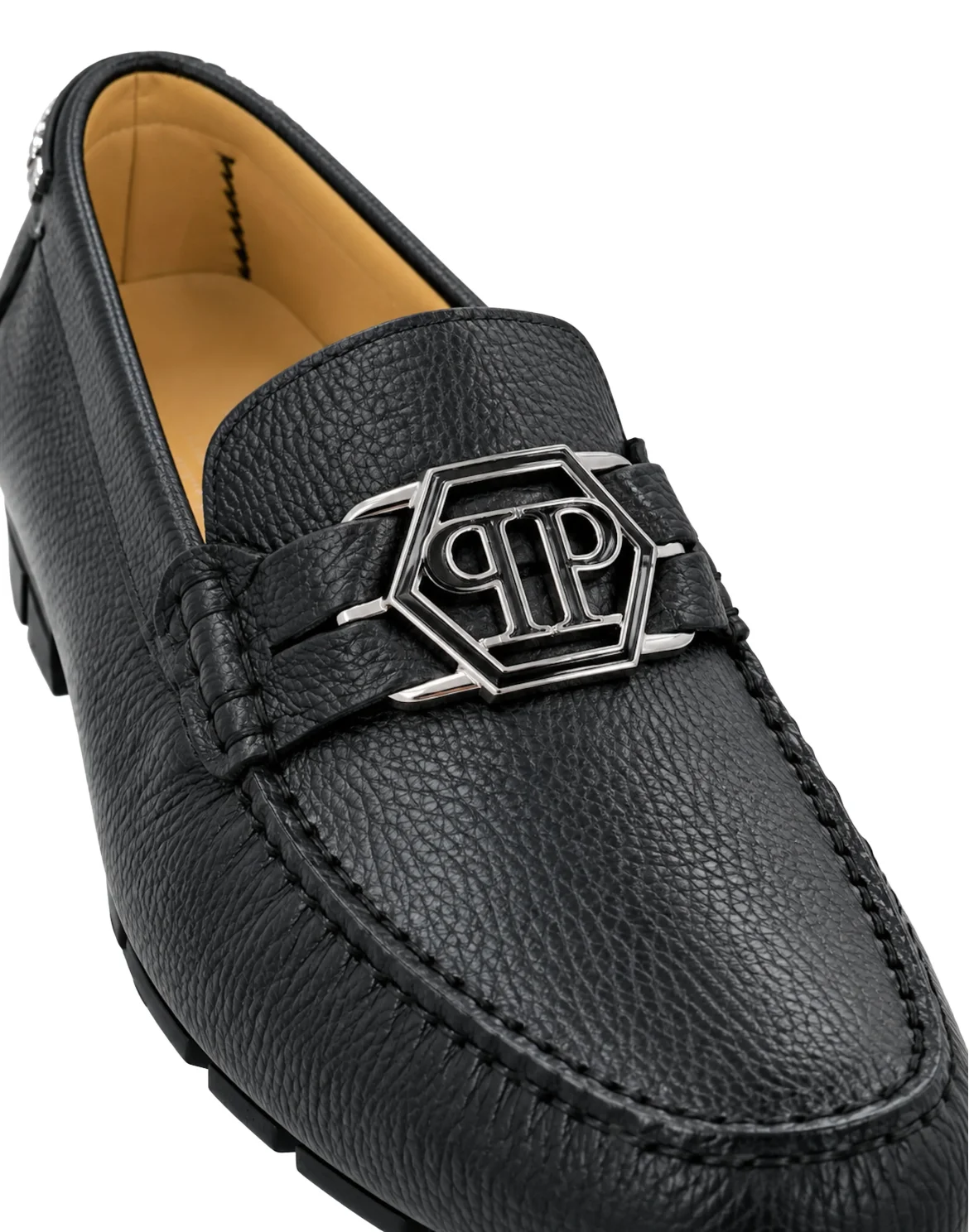 Driver Moccasin Deer Leather Print, цвет: Черный