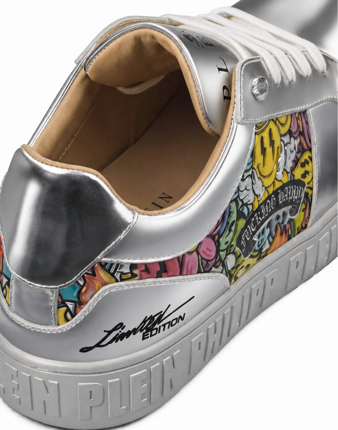 Lo-Top Sneakers Smile All Over, цвет: Серебристый