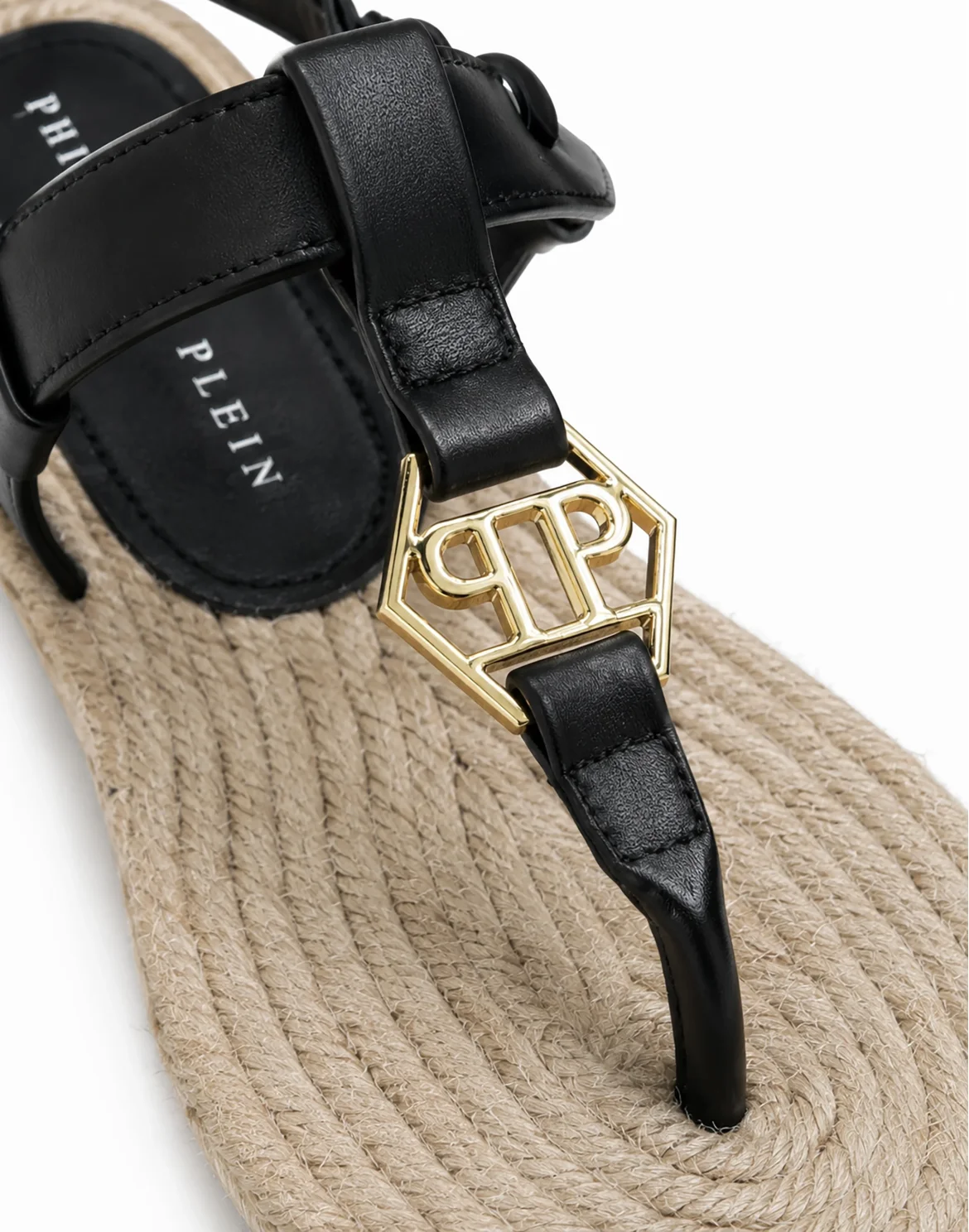 Nappa Sandals Rope Hexagon, цвет: Черный