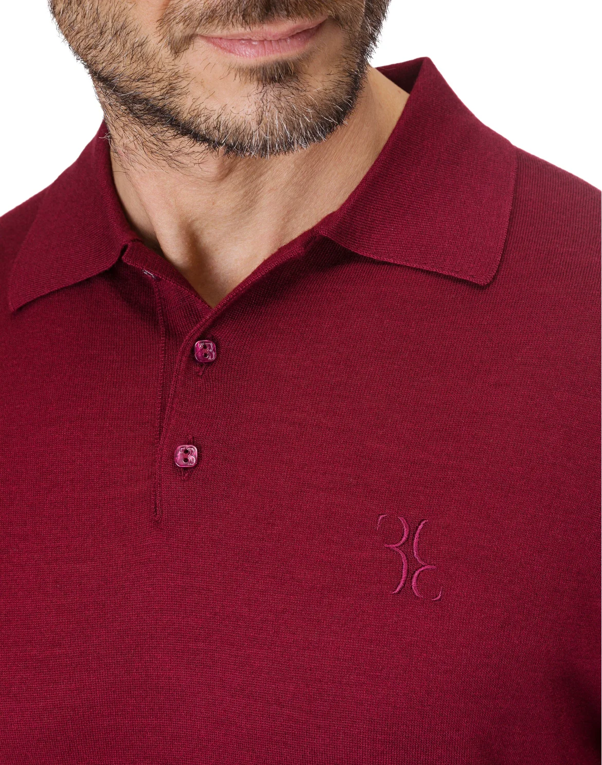 Pullover Polo-Neck LS "Cross", цвет: Красный