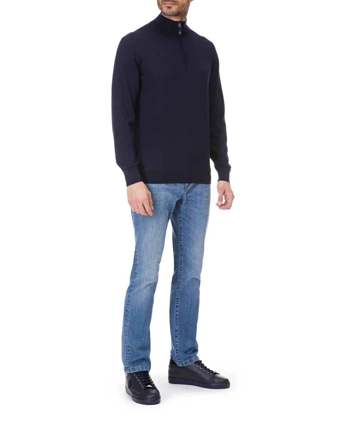 Pullover zip mock "Kensing", цвет: Синий