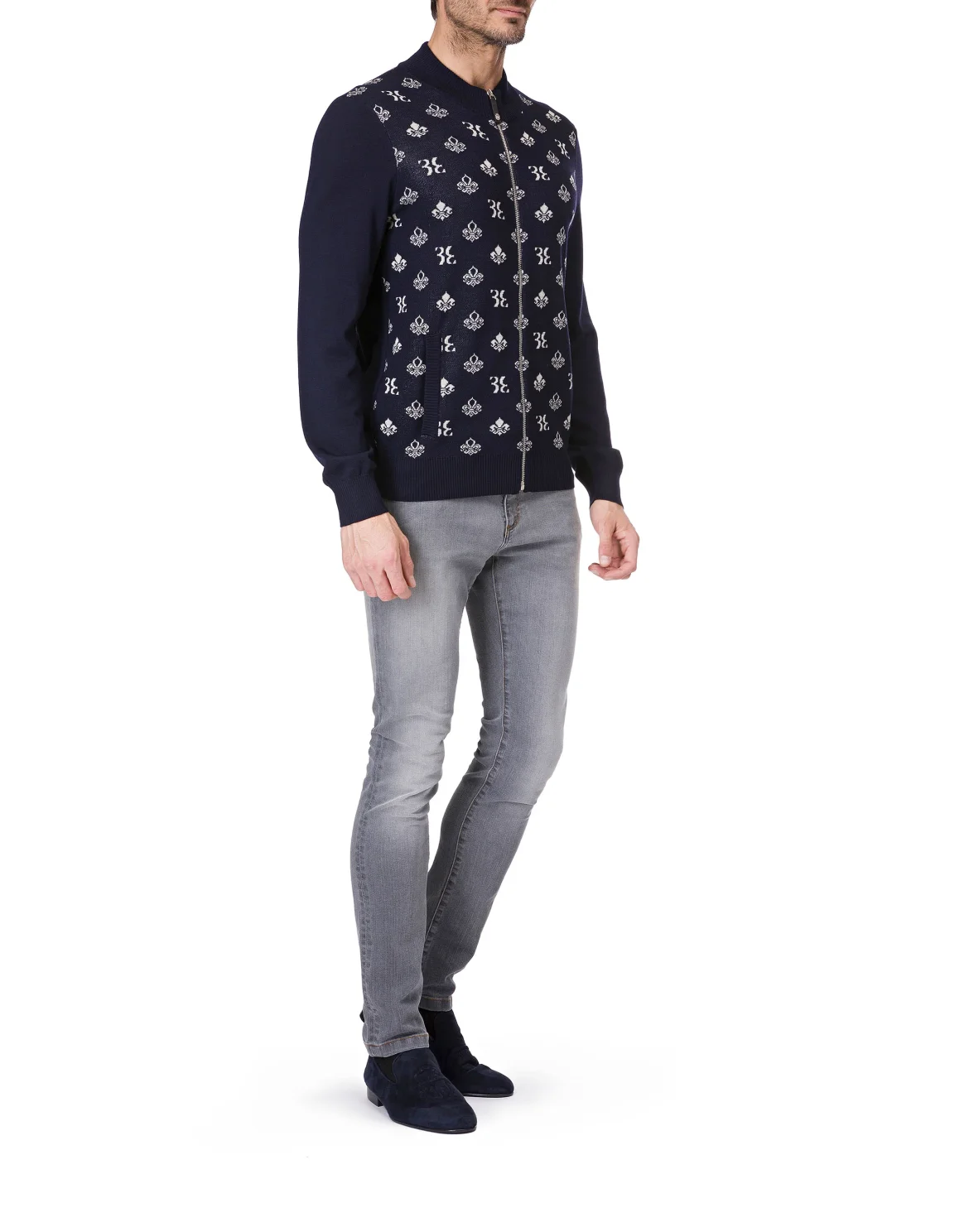 Pullover full zip "Oscar", цвет: Синий