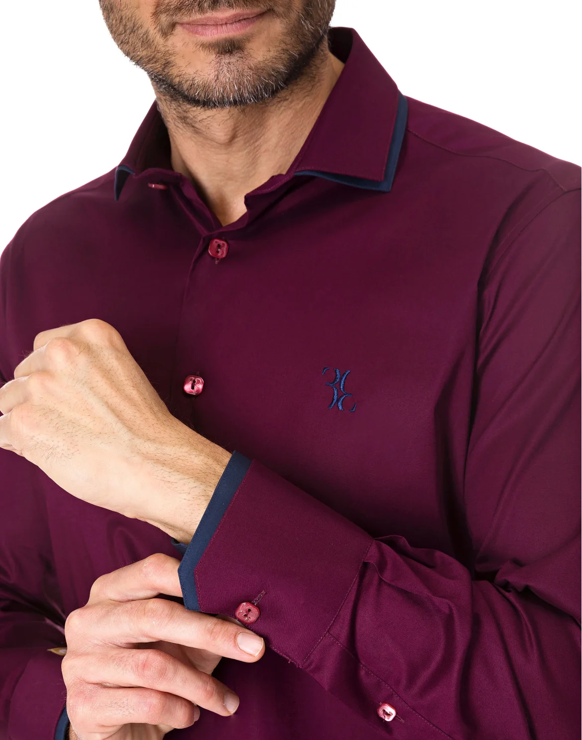 Shirt Silver Cut LS "Antòn", цвет: Красный