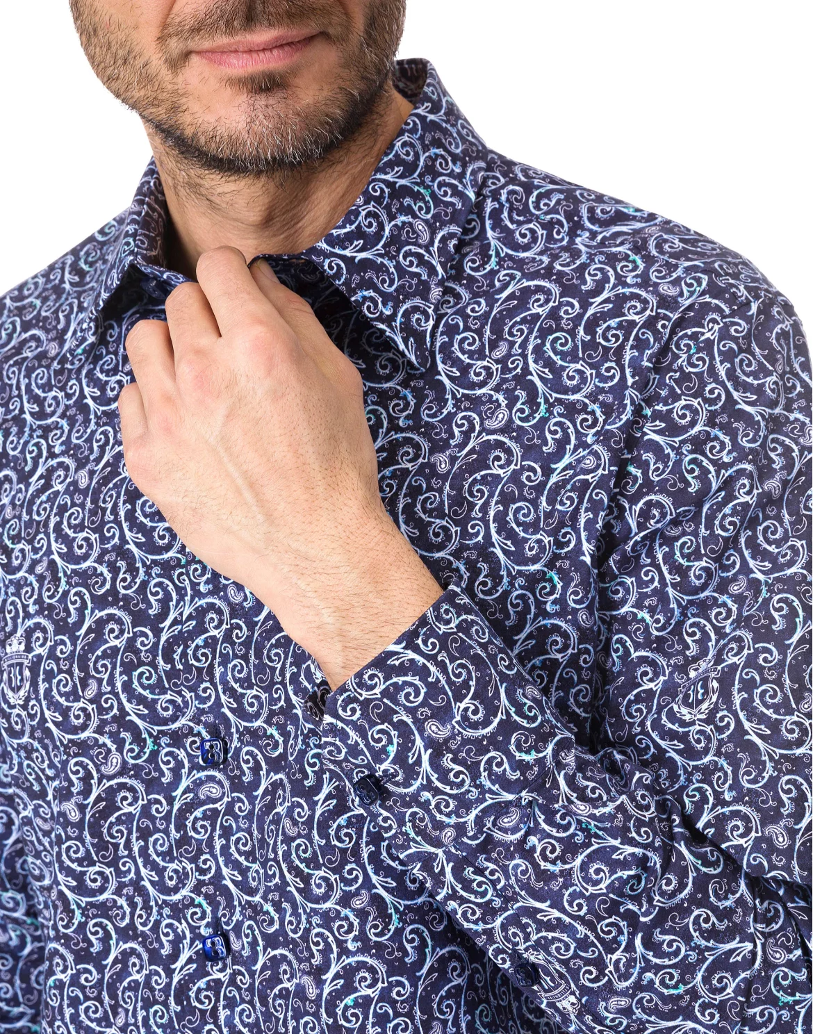 Shirt Silver Cut LS "Esteban", цвет: Синий
