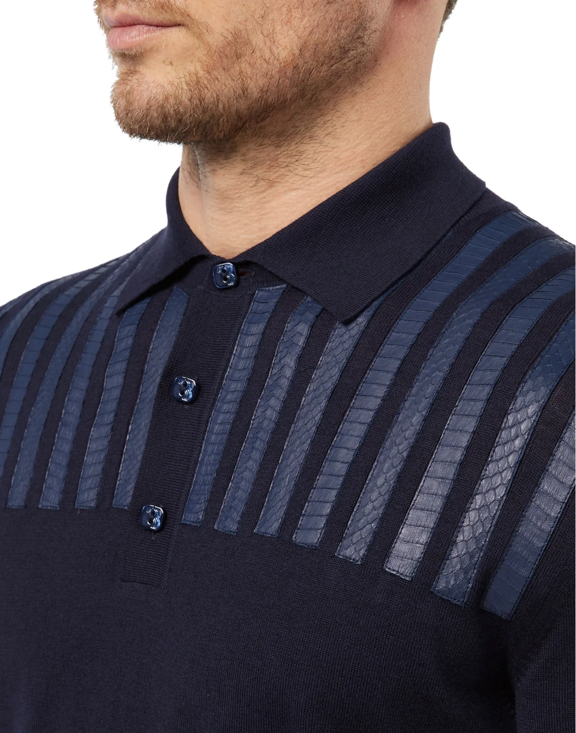 Pullover Polo-Neck LS Luxury, цвет: Синий