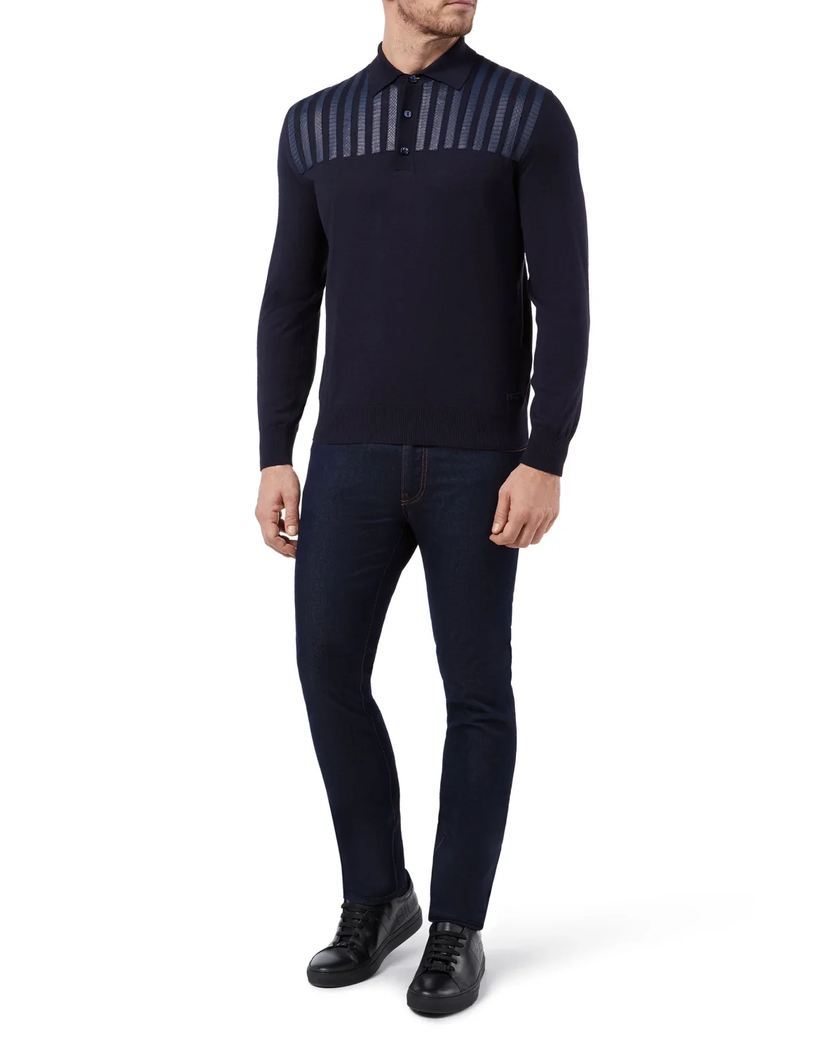 Pullover Polo-Neck LS Luxury, цвет: Синий