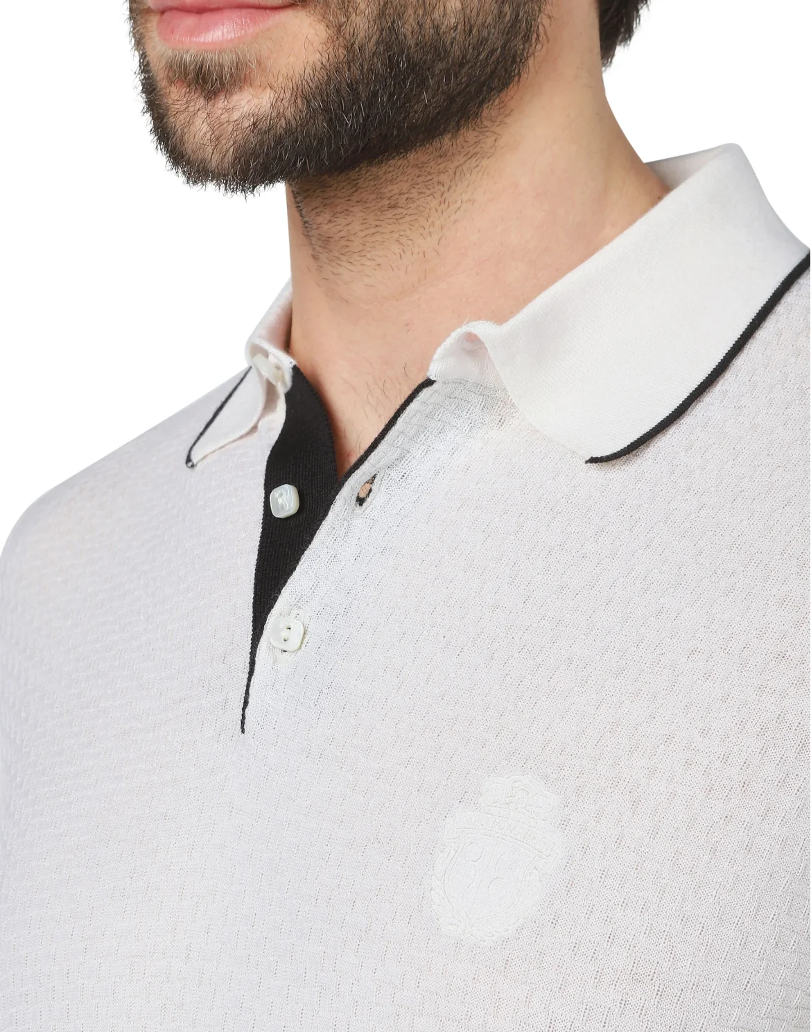 Pullover Polo-Neck LS Crest, цвет: Белый