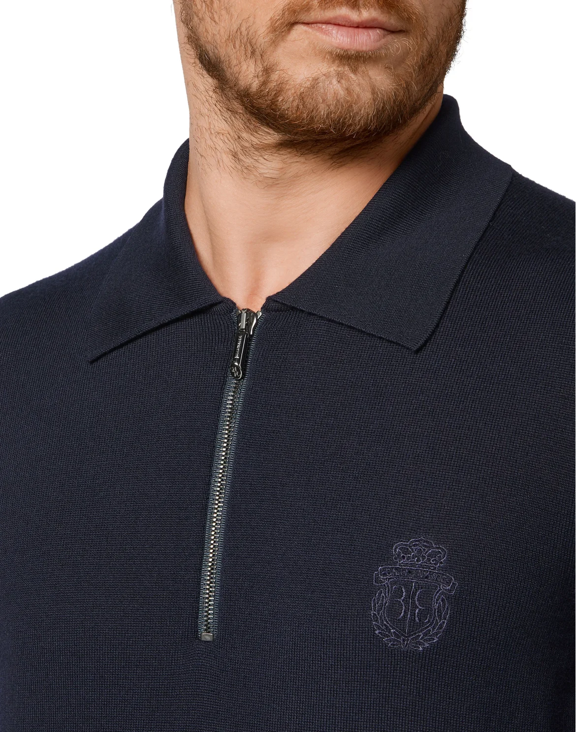 Pullover zip mock Crest, цвет: Синий