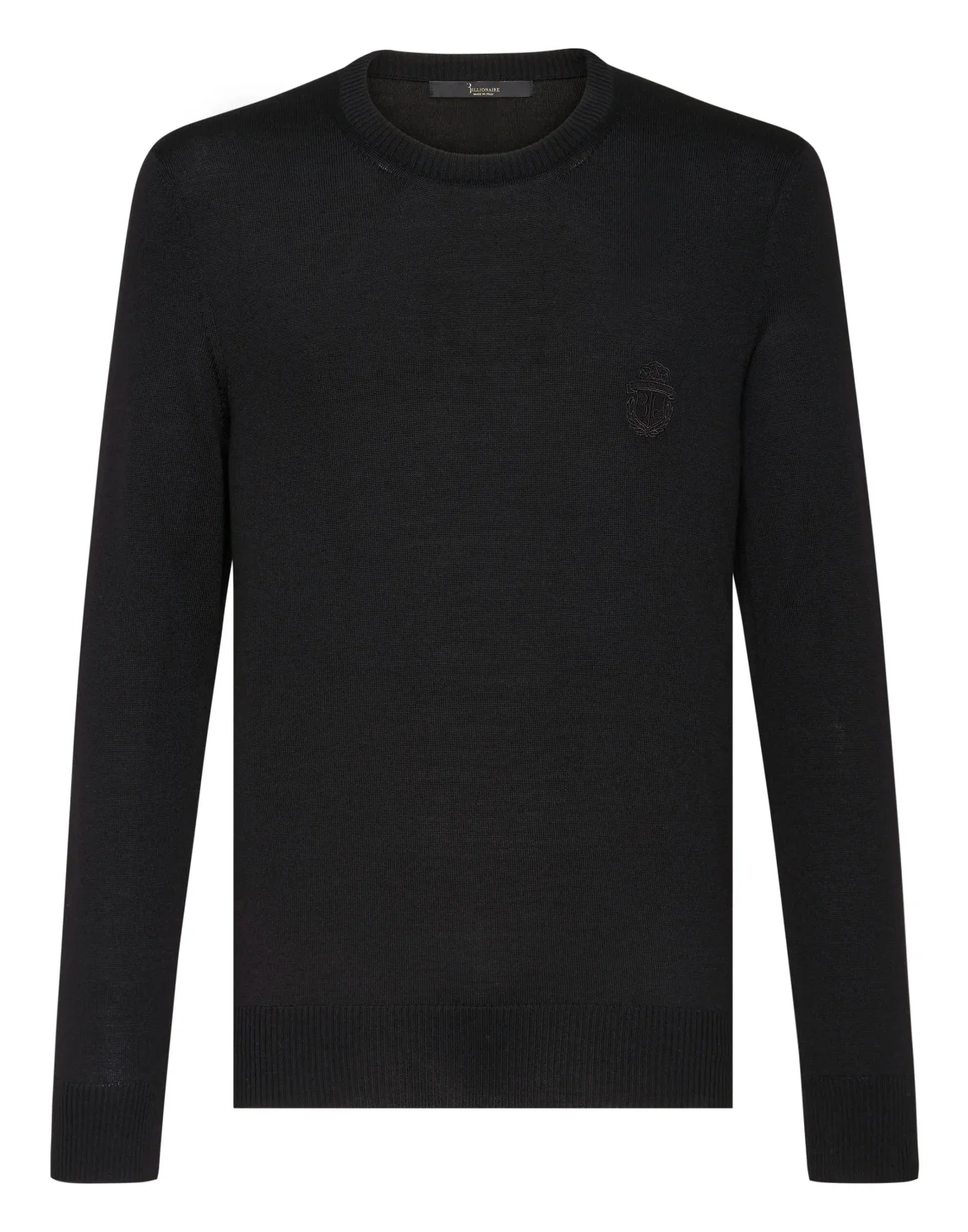 Pullover Round Neck LS Crest, цвет: Черный