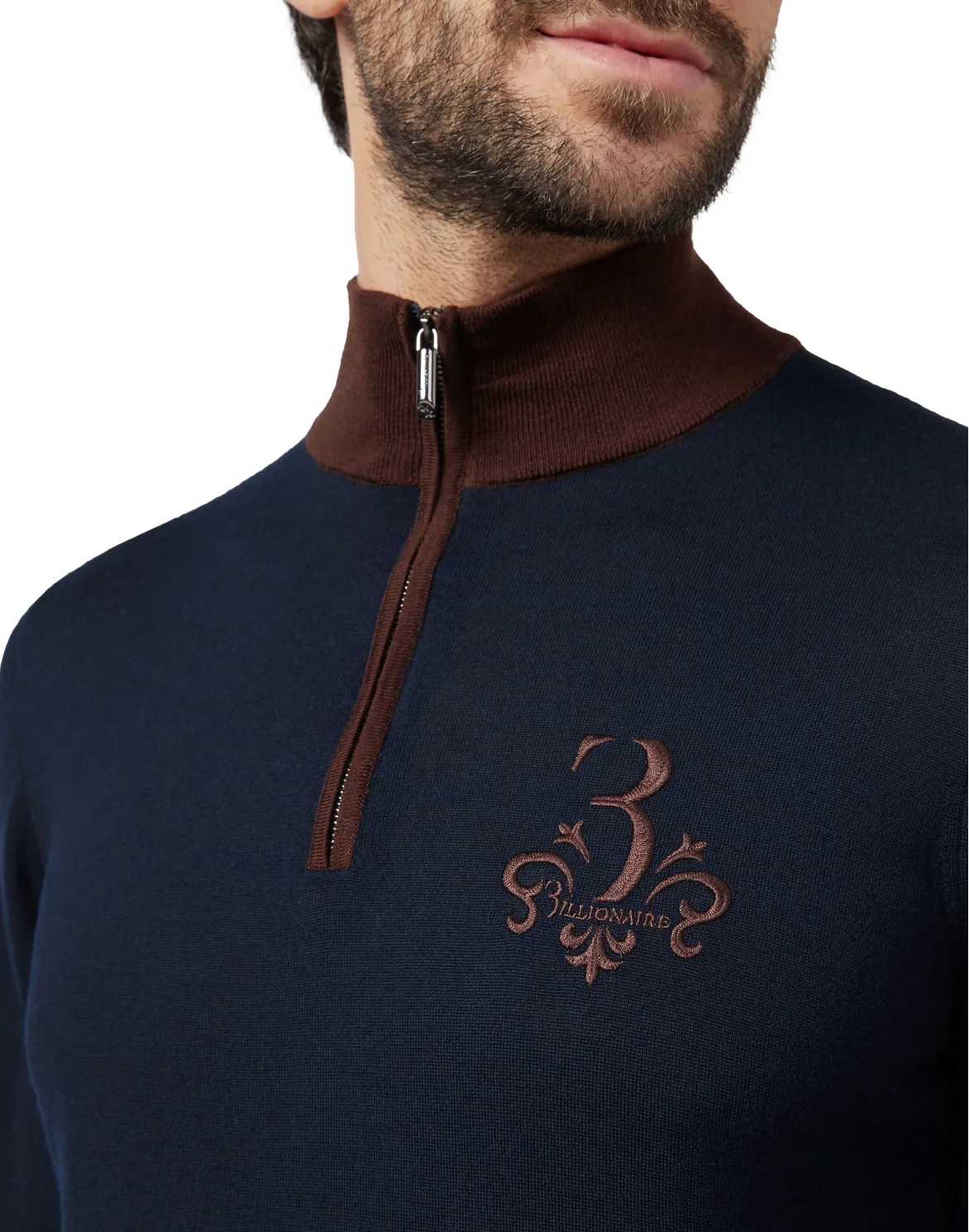 Pullover zip mock Giglio, цвет: Синий