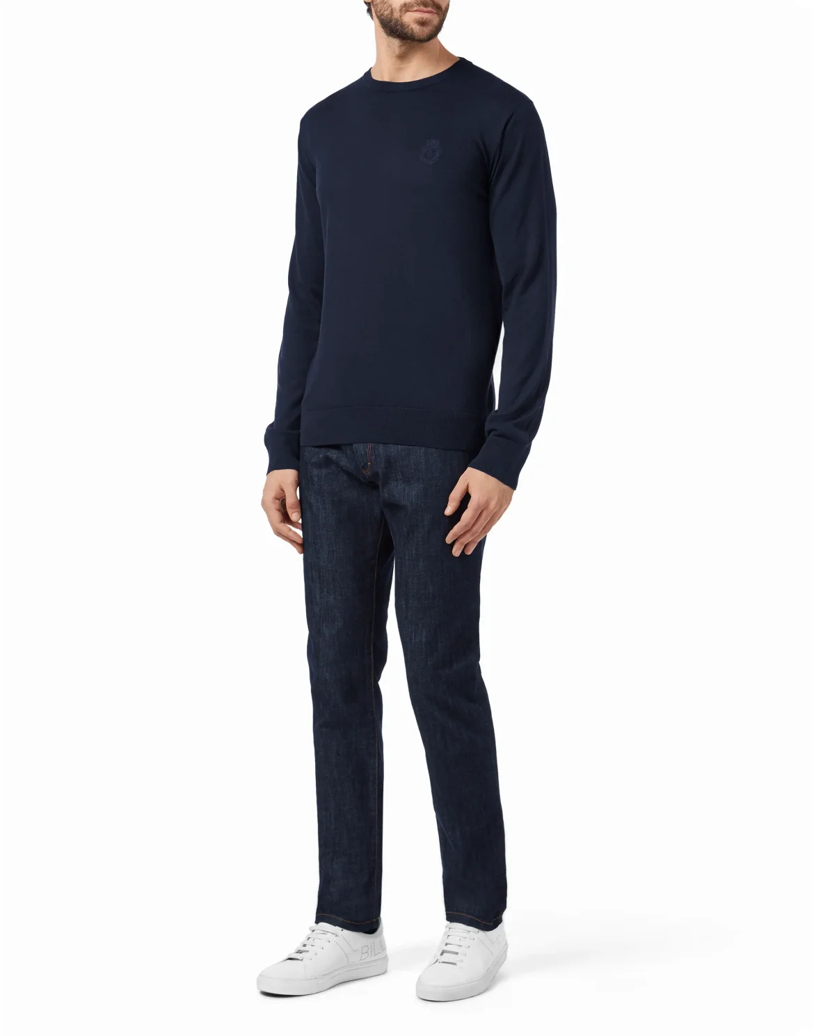Pullover Round Neck LS Crest, цвет: Синий