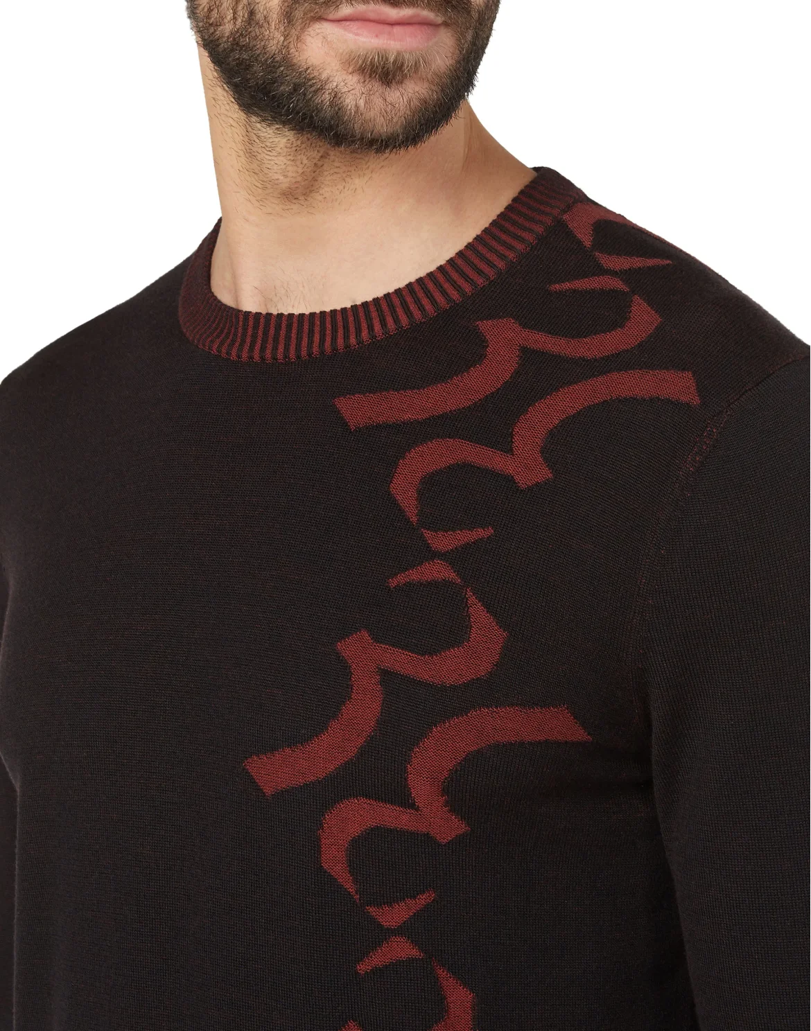 Pullover Round Neck LS Double B, цвет: Черный