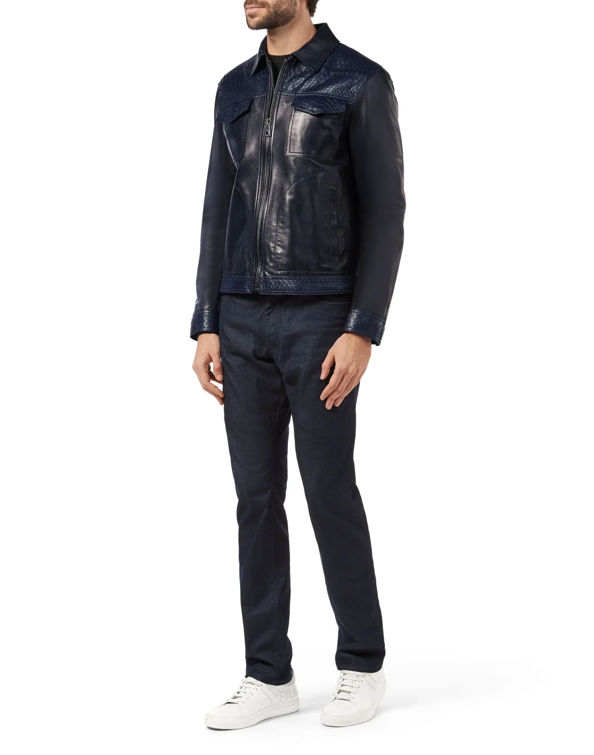 Leather Jacket Luxury, цвет: Синий