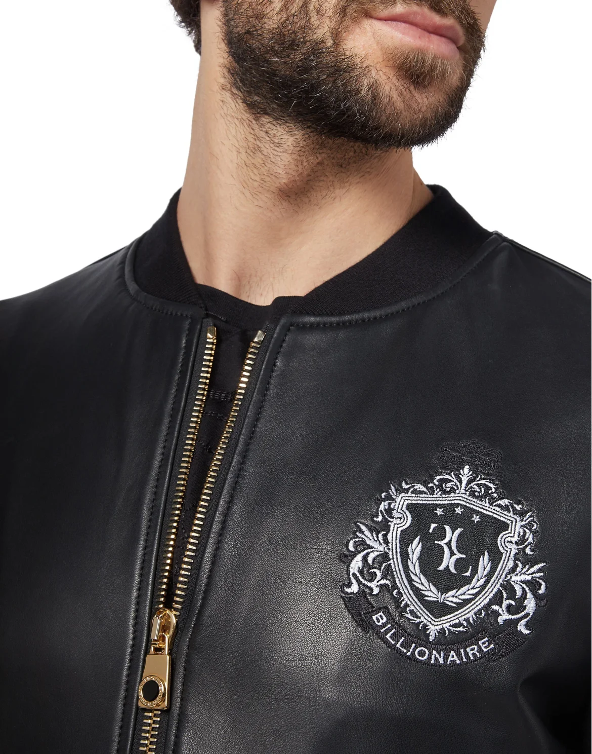 Leather Bomber Original, цвет: Черный