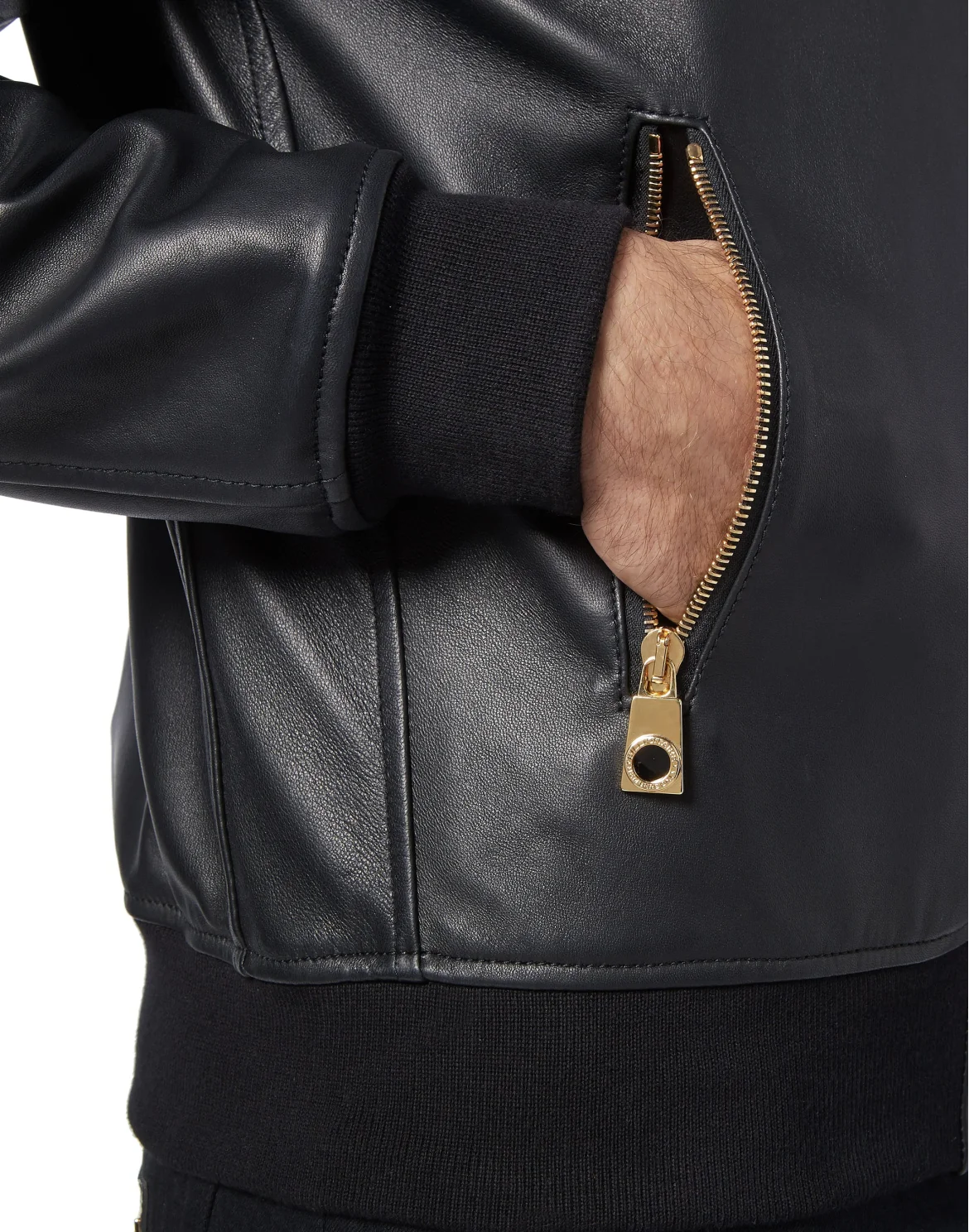 Leather Bomber Original, цвет: Черный