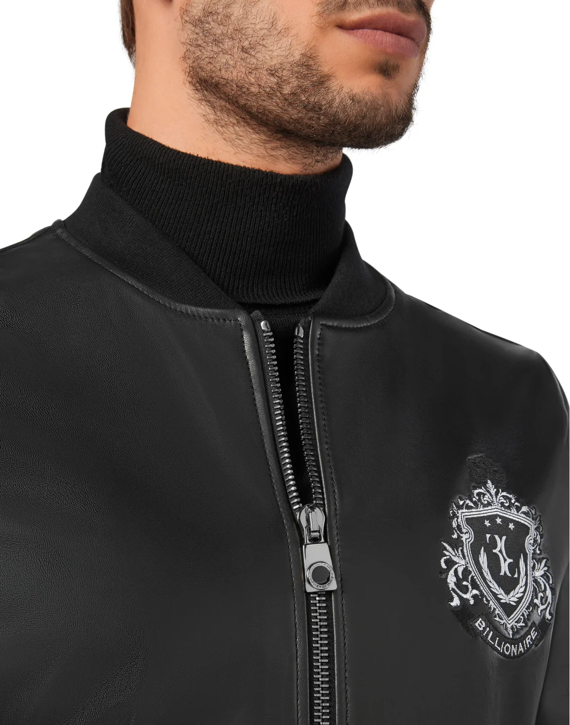 Leather Bomber Original, цвет: Черный