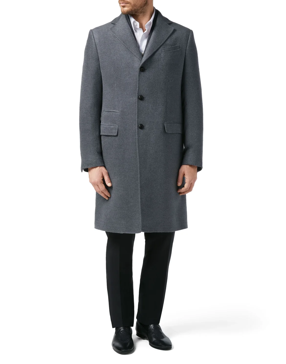 Coat Long Crest, цвет: Серый