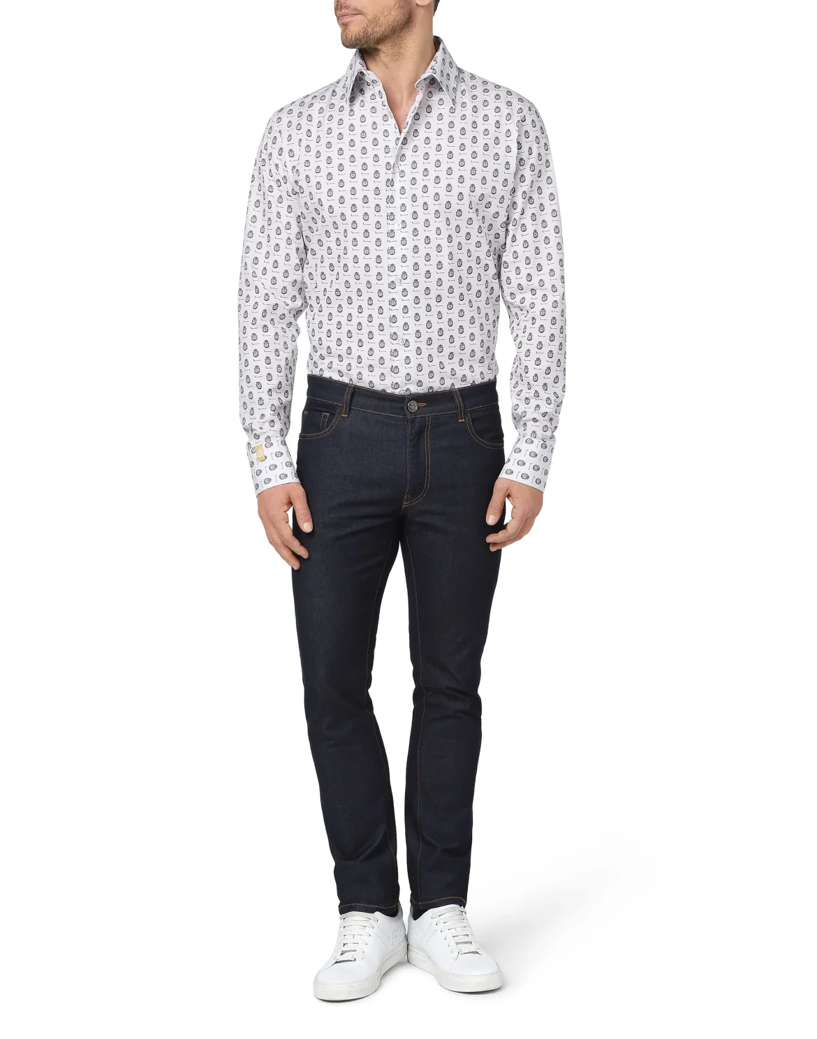 Shirt Silver Cut LS Milano/Multi Crest, цвет: Белый