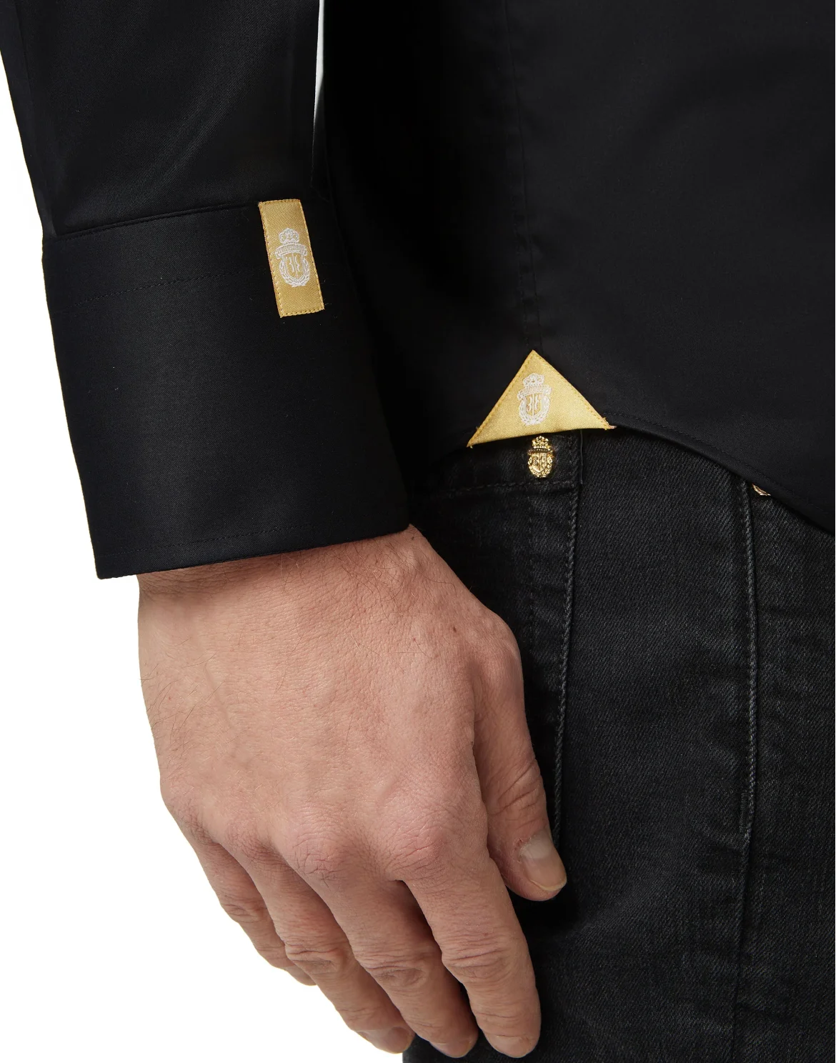 Shirt Silver Cut LS Milano/Watch Double B, цвет: Черный