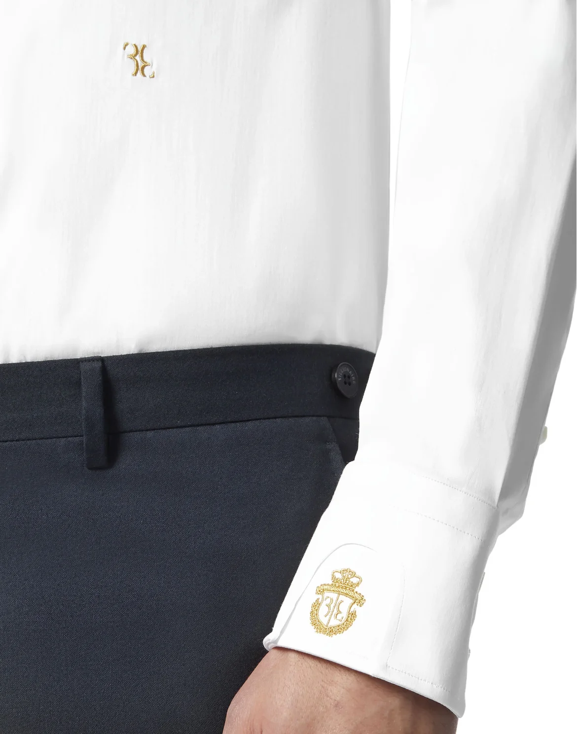 Shirt Gold Cut LS Milano/Watch Double B, цвет: Белый