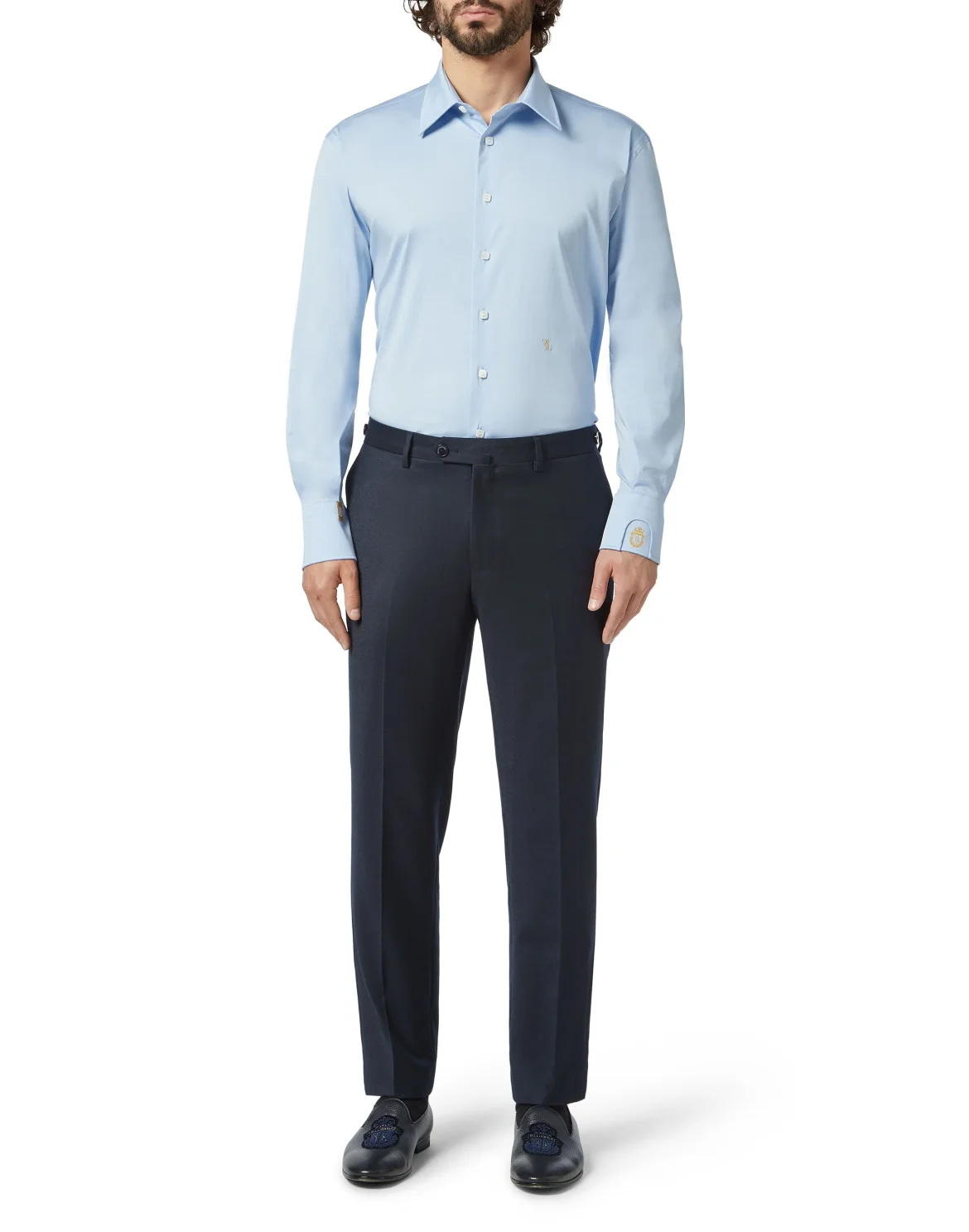 Shirt Gold Cut LS Milano/Watch Double B, цвет: Голубой