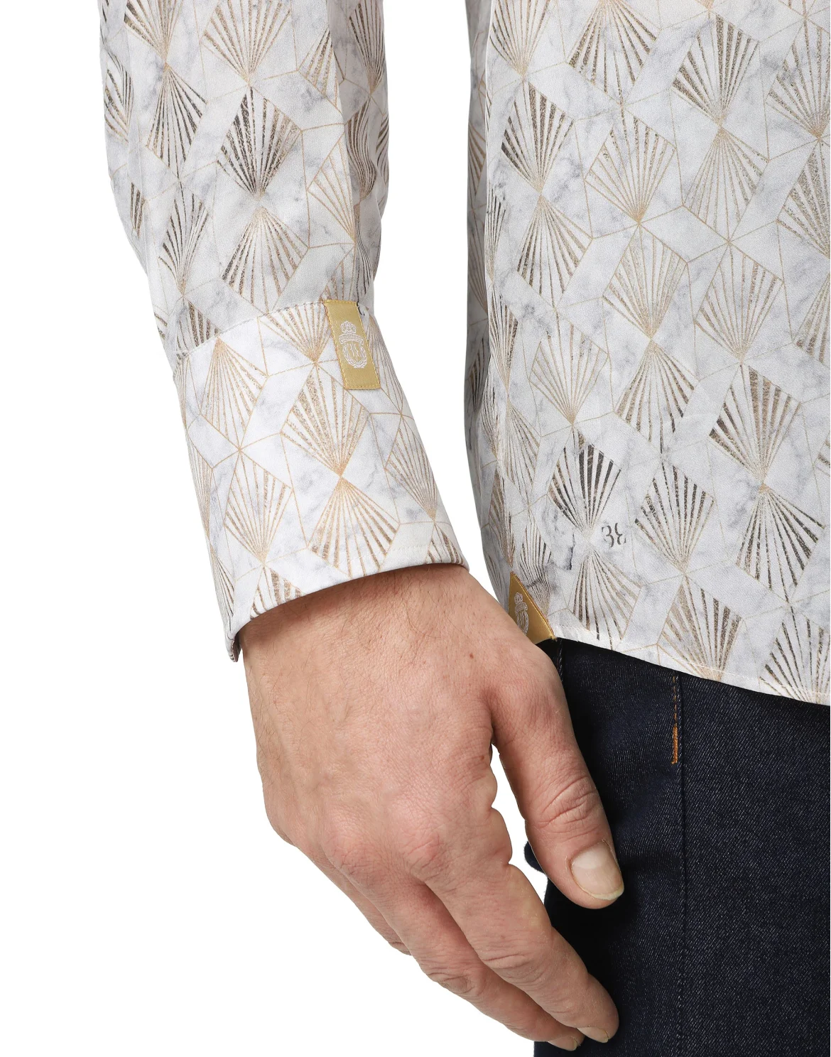 Shirt Silver Cut LS Milano/Watch Geometric, цвет: Белый