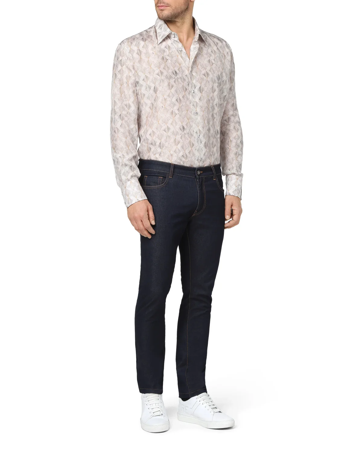 Shirt Silver Cut LS Milano/Watch Geometric, цвет: Белый