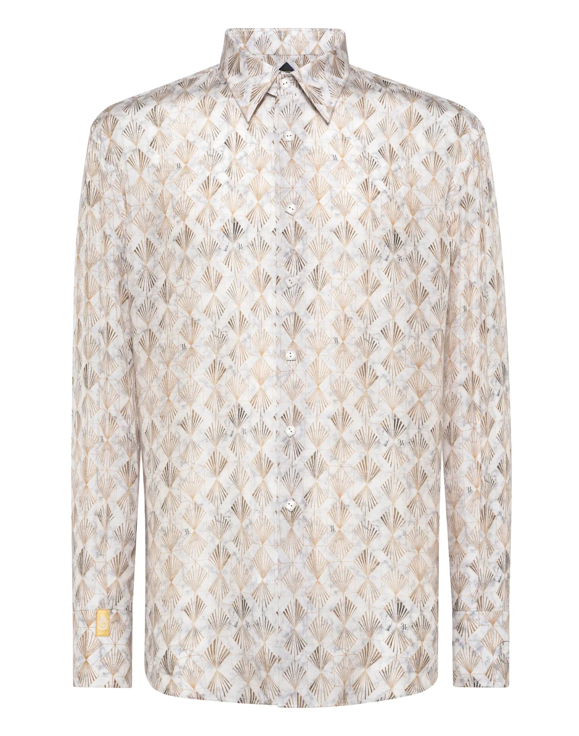 Shirt Silver Cut LS Milano/Watch Geometric, цвет: Белый