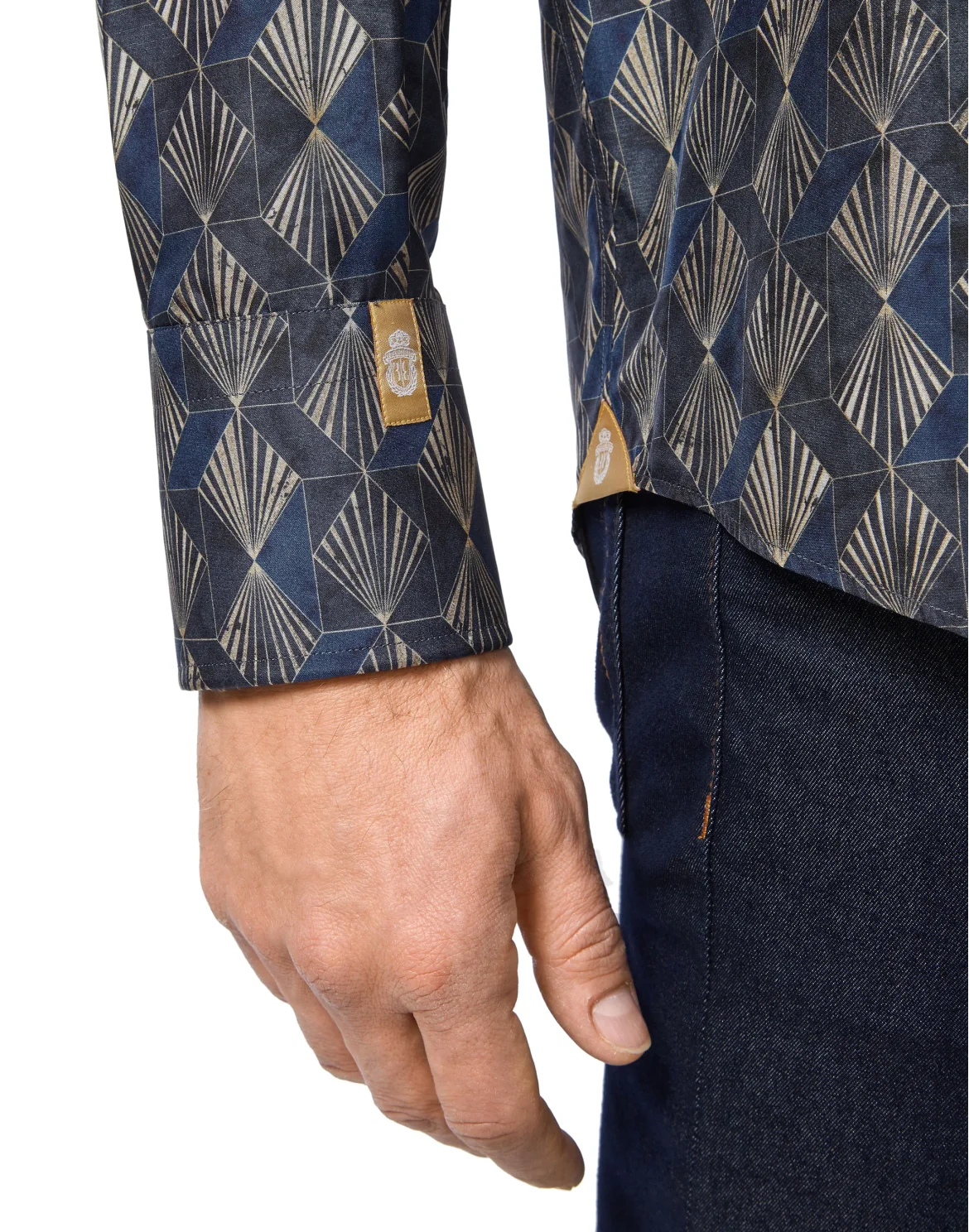 Shirt Silver Cut LS Milano/Watch Geometric, цвет: Синий
