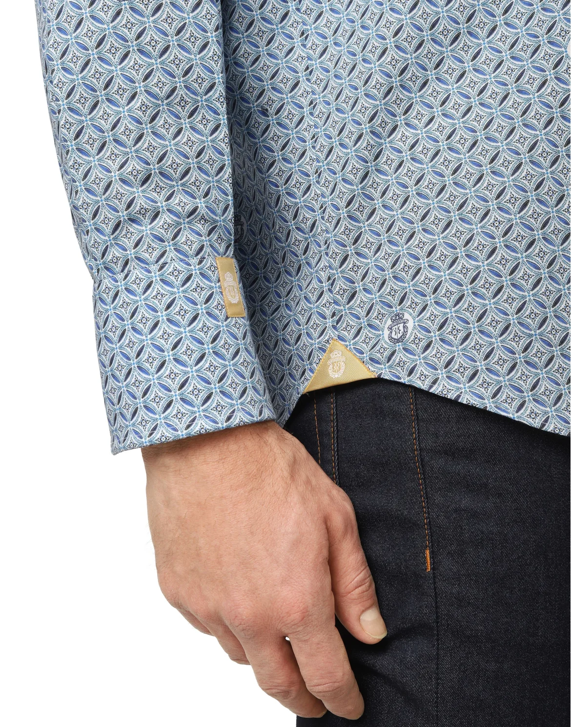 Shirt Gold Cut LS Milano/Multi Original, цвет: Синий