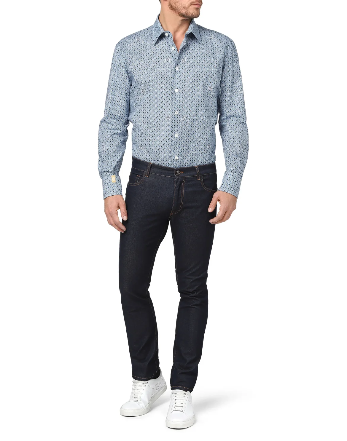 Shirt Gold Cut LS Milano/Multi Original, цвет: Синий