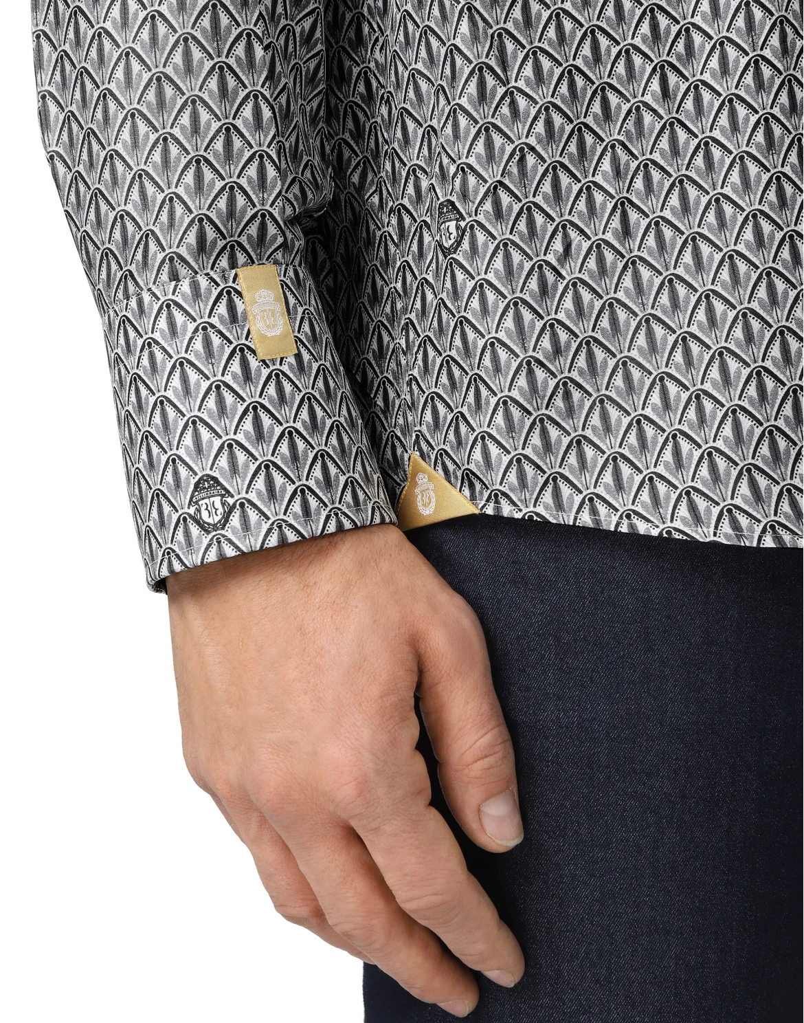 Shirt Gold Cut LS Flavio/Watch Flowers, цвет: Черный