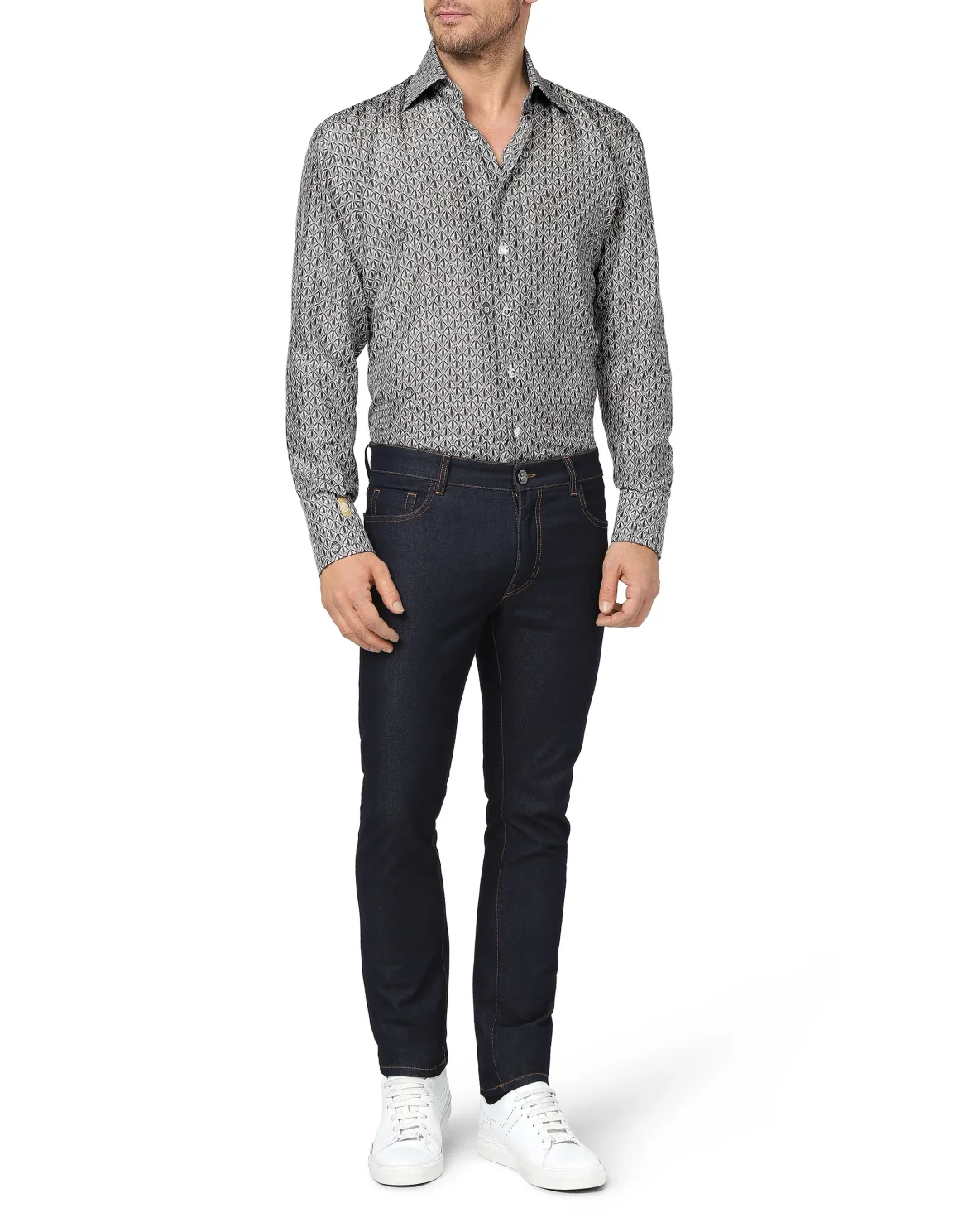 Shirt Gold Cut LS Flavio/Watch Flowers, цвет: Черный