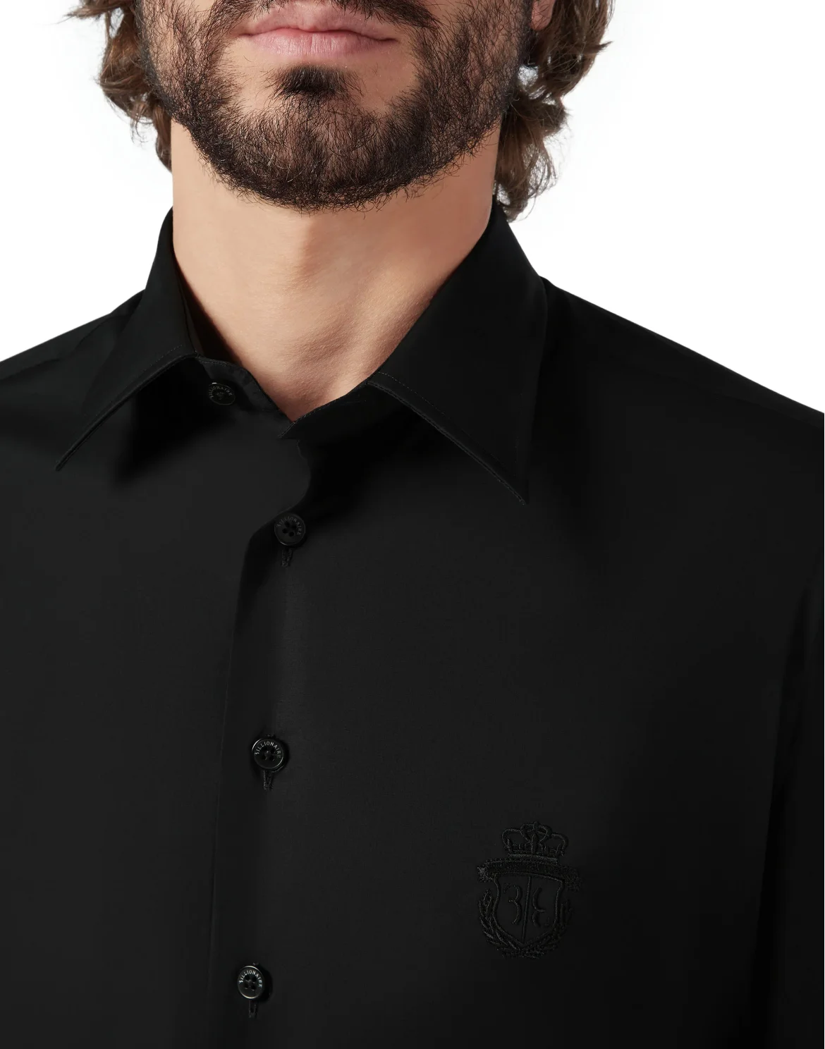 Shirt Silver Cut LS Milano/Multi Crest, цвет: Черный