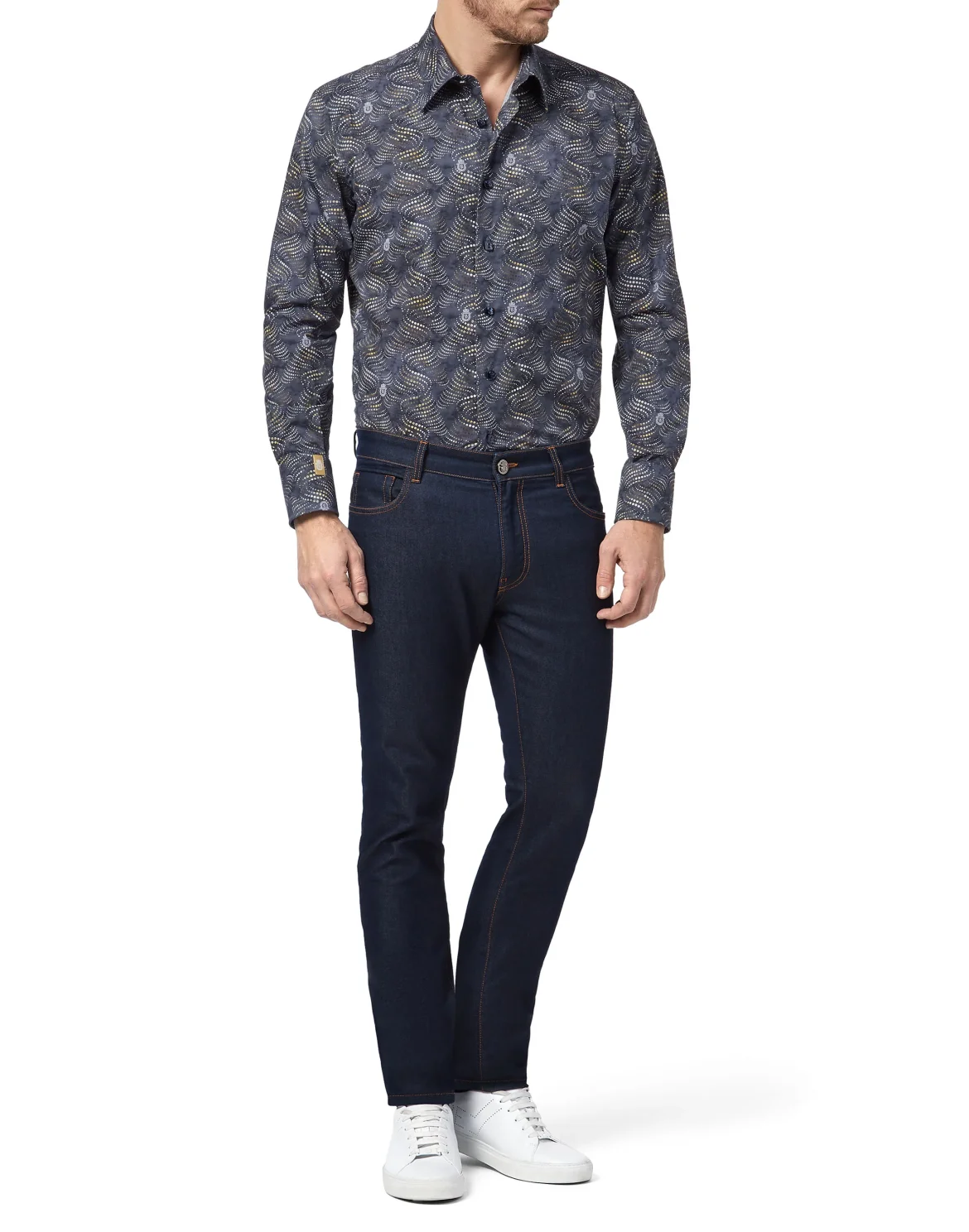 Shirt Silver Cut LS Milano/Multi Geometric, цвет: Синий