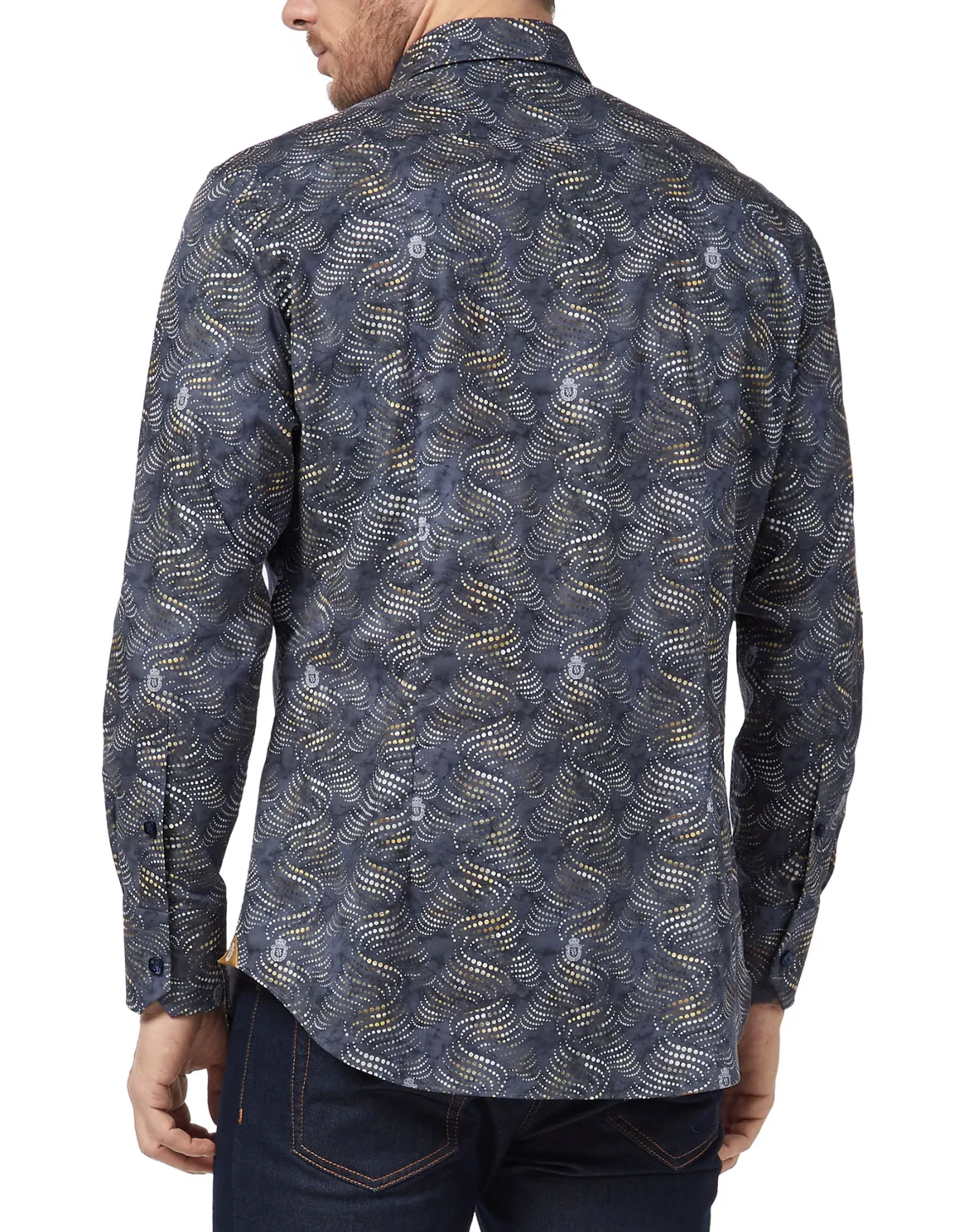 Shirt Silver Cut LS Milano/Multi Geometric, цвет: Синий